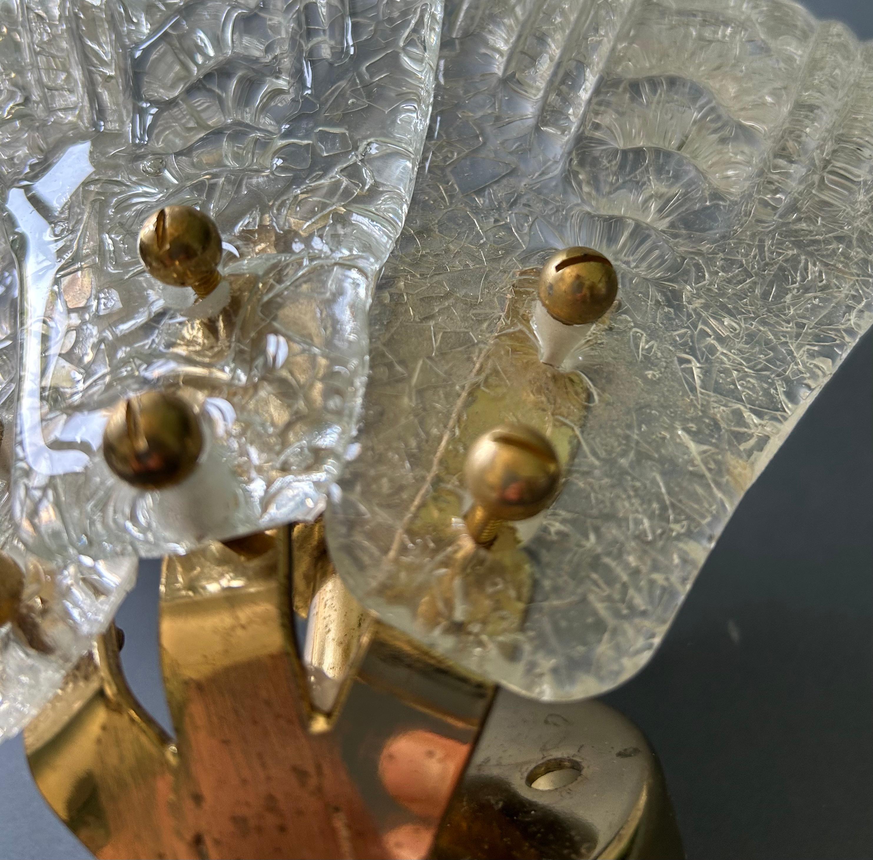 Papillons divins, ensemble de trois magnifiques appliques murales de Murano, années 1980 Bon état - En vente à Budapest, HU