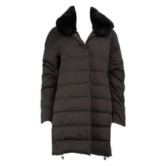 Used Divine Cashmere Black Quilted Down Coat Size S
