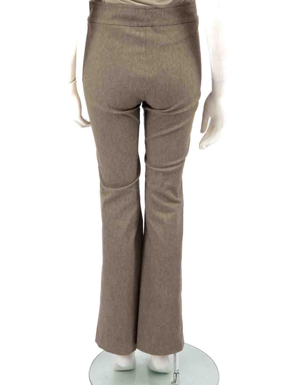 Divine Cashmere Grey Straight Leg Tailored Trousers Size XS In Good Condition For Sale In London, GB