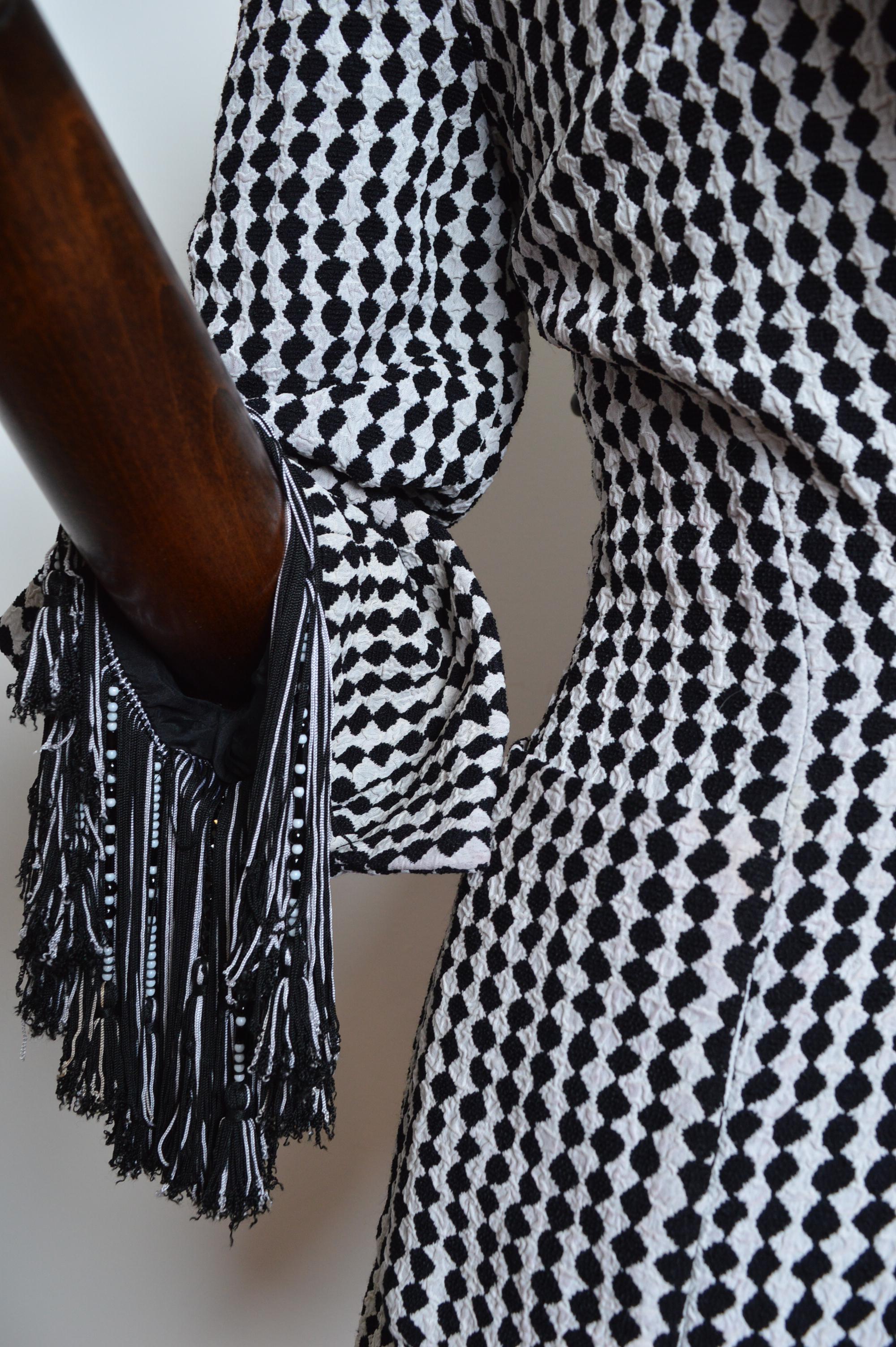 Divine Christian Dior by Gianfranco Ferré Black & White diamond Tailored blazer 5