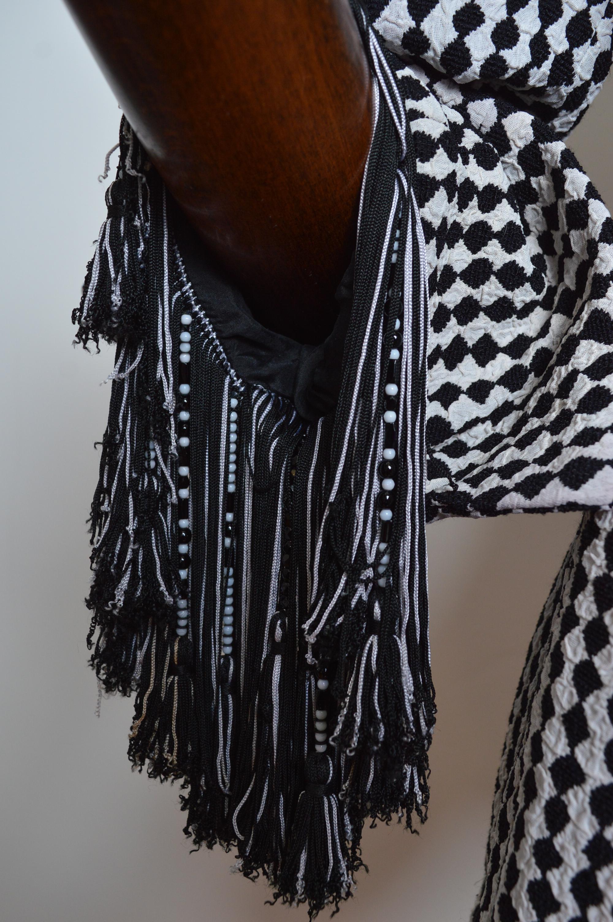 Divine Christian Dior by Gianfranco Ferré Black & White diamond Tailored blazer 7