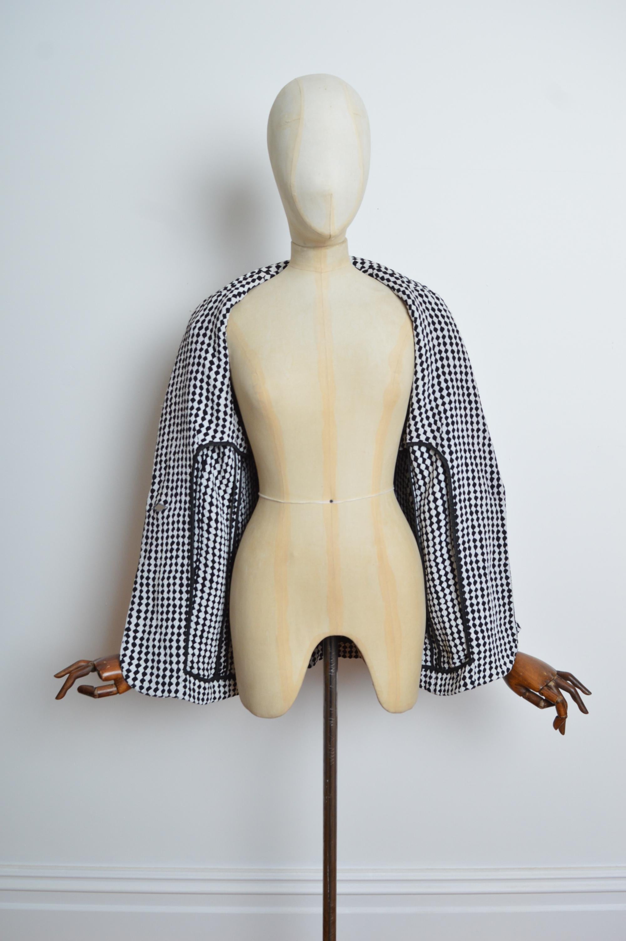 Divine Christian Dior by Gianfranco Ferré Black & White diamond Tailored blazer 13