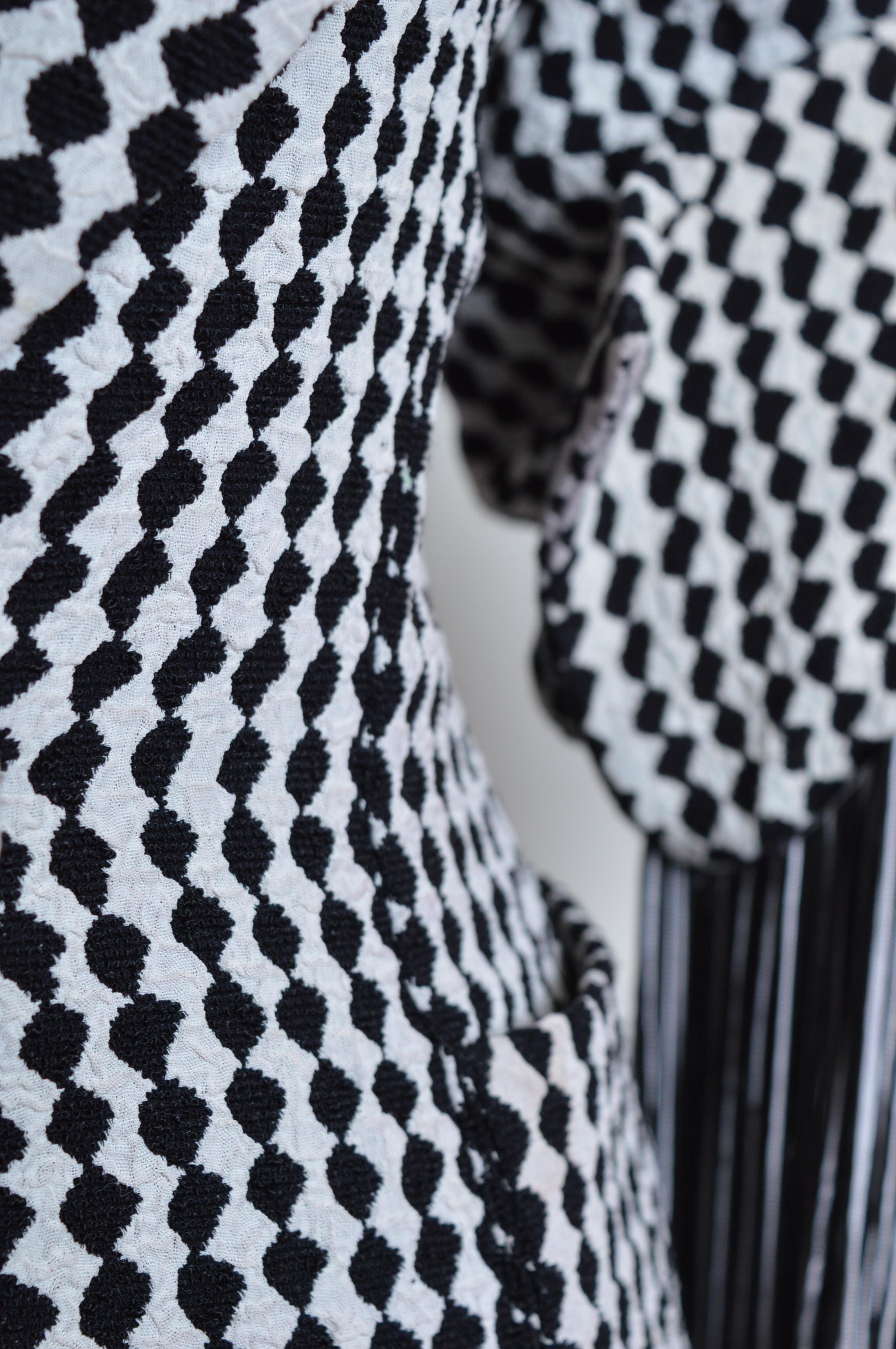 Divine Christian Dior by Gianfranco Ferré Black & White diamond Tailored blazer 4