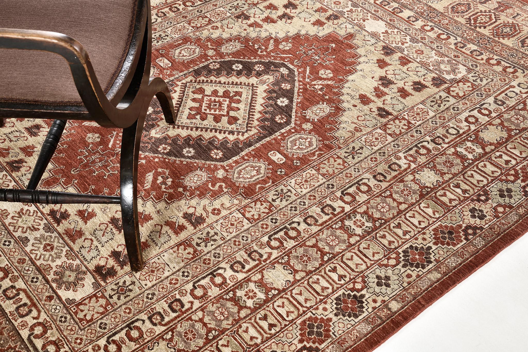 Hand-Knotted Divine Collection Gashgai Revival Rug D5044 For Sale