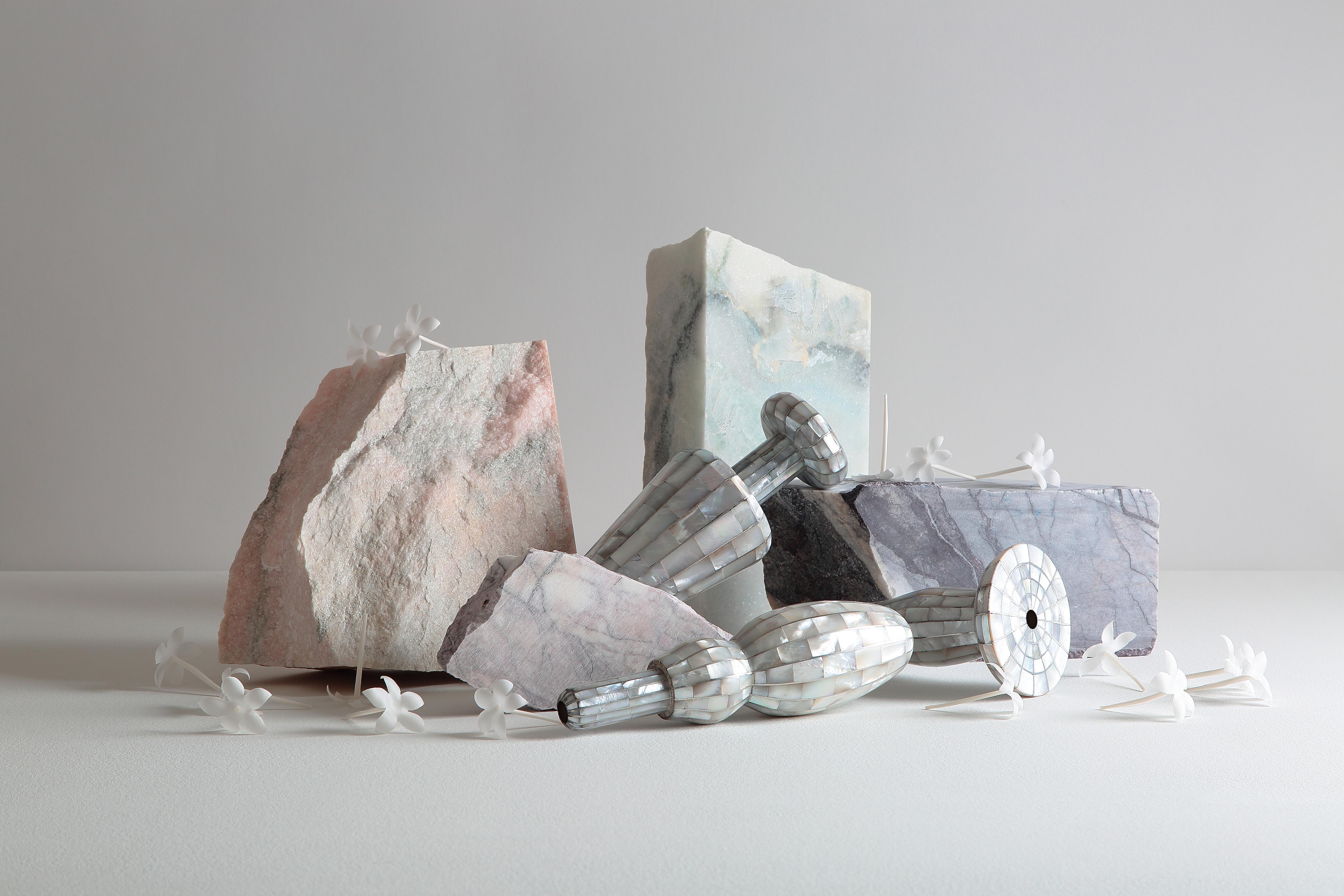 Divine Decadence Multifunctional Object in Rose Aurore Marble by Richard Yasmine In New Condition For Sale In Geneve, CH