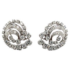 Divine boucles d'oreilles en or blanc 18 carats avec diamants