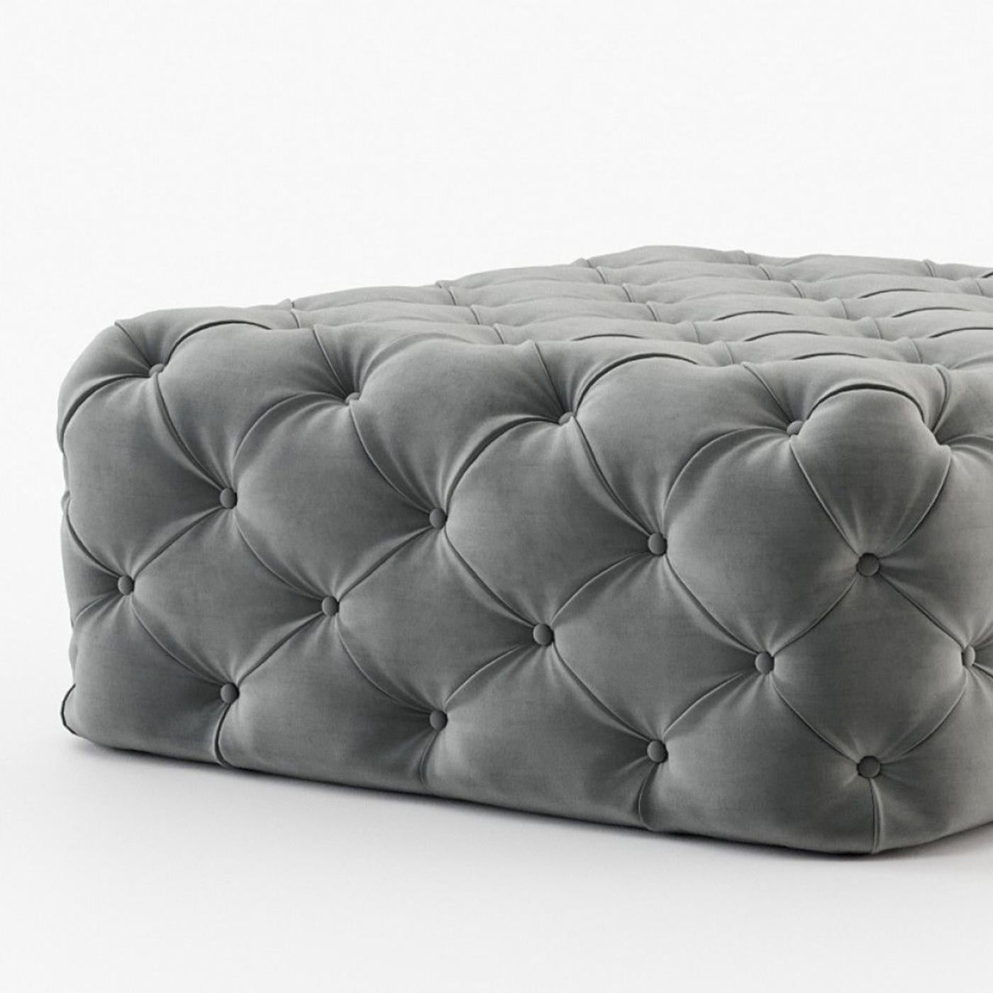Pouf in velluto grigio Divine In condizioni Nuovo in vendita a Paris, FR
