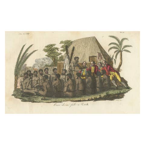 Divine Honors Bestowed Upon Captain Cook: A Ceremonial Encounter, circa 1820