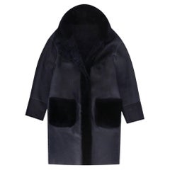 Divine Lambskin Leather & Shearling Reversible Coat