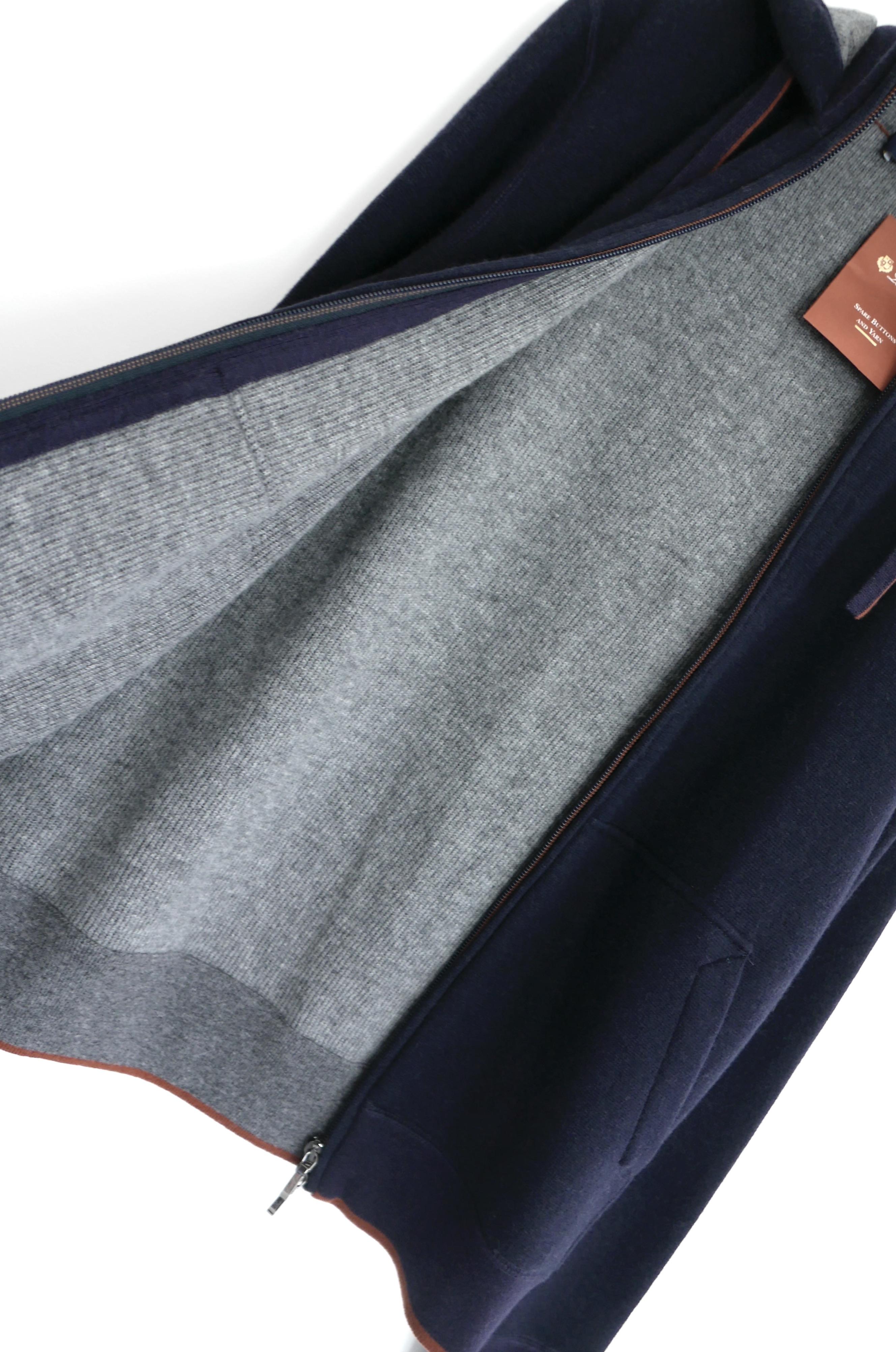 Divine Loro Piana Bomber Leisure Baby-Kaschmir-Jacke mit Kapuze im Zustand „Neu“ im Angebot in London, GB