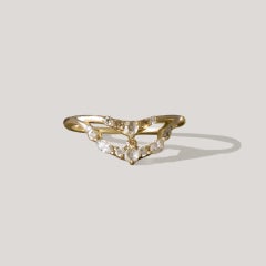 Divine Refractions Snake Ring in 14K Gold & Diamonds by Anastassia Sel Jewelry