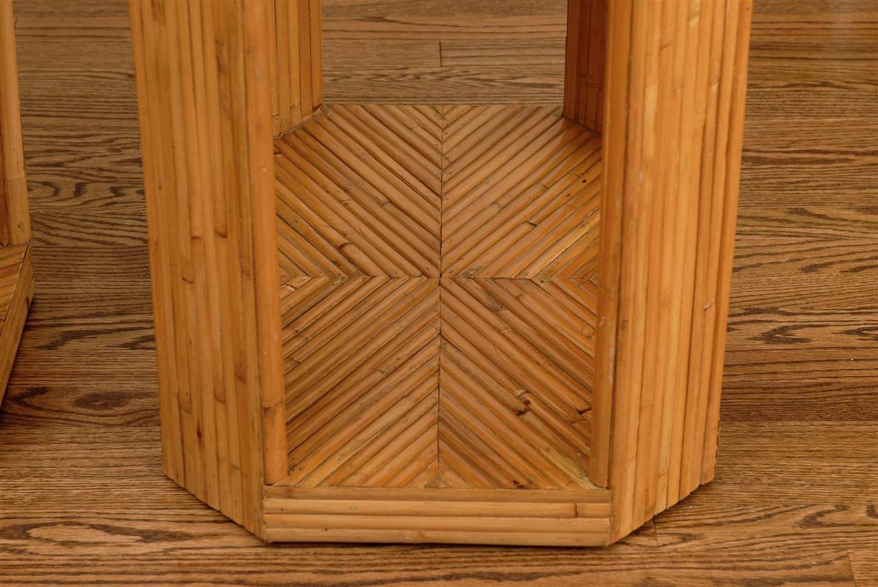 vintage bamboo end table