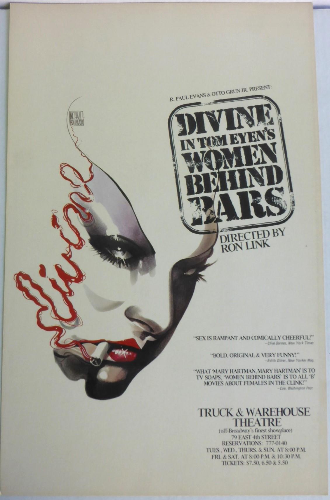 Moderno Poster di film e giochi di Divine - Pink Flamingo Women Behind Bars La donna al neon in vendita