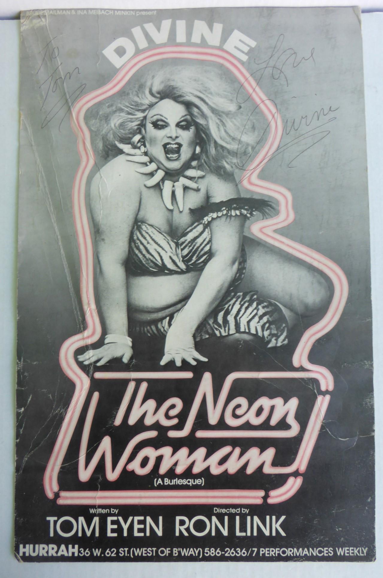 Carta Poster di film e giochi di Divine - Pink Flamingo Women Behind Bars La donna al neon in vendita