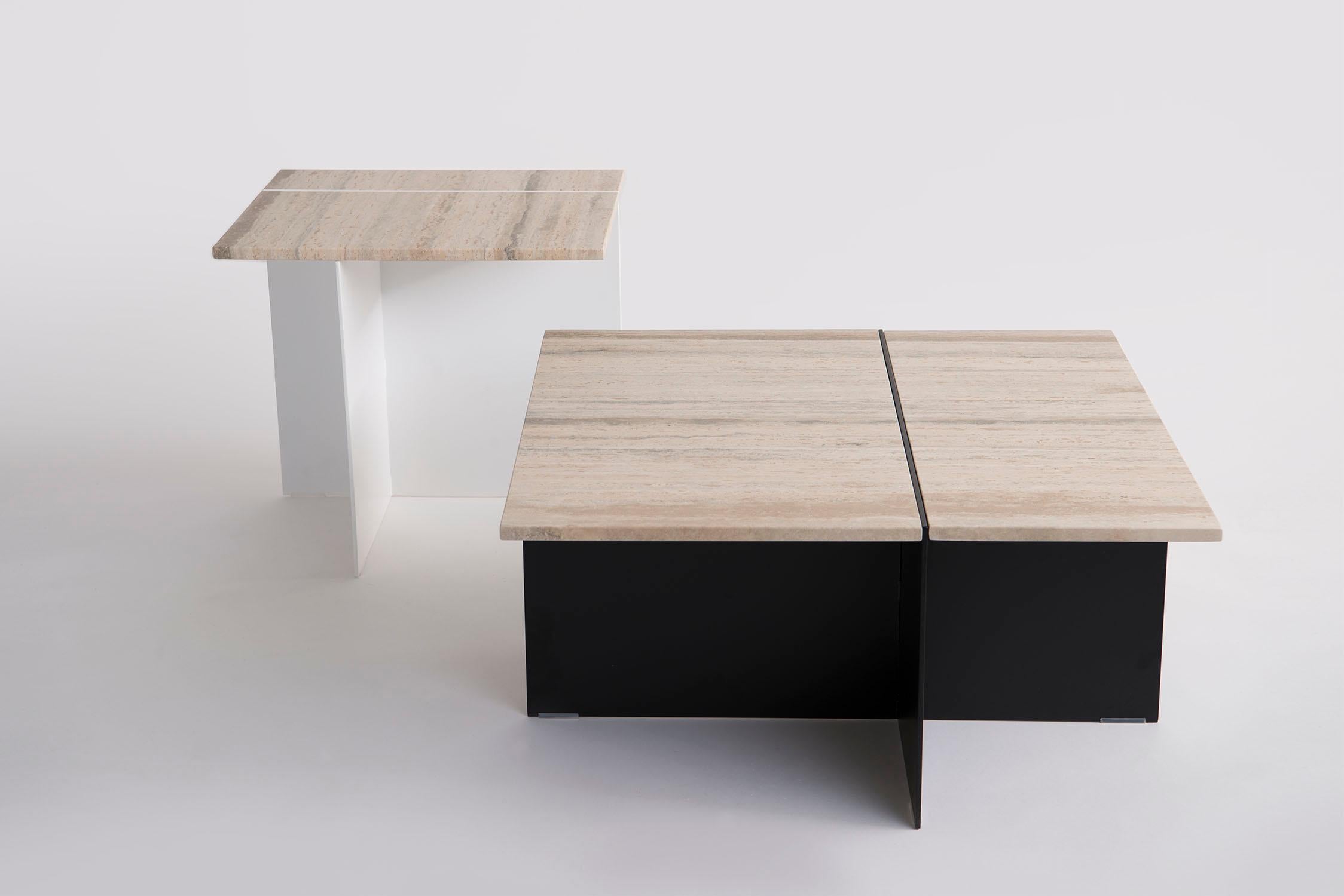 Powder-Coated Division Side Table by Phase Design For Sale