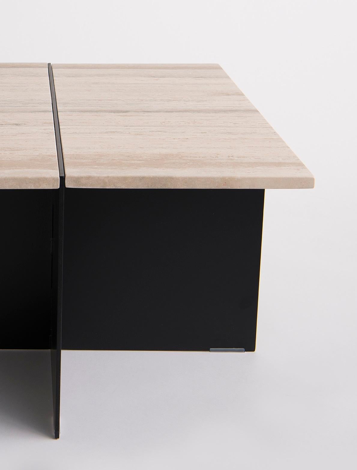 Moderne Table basse carrée Division de Phase Design en vente