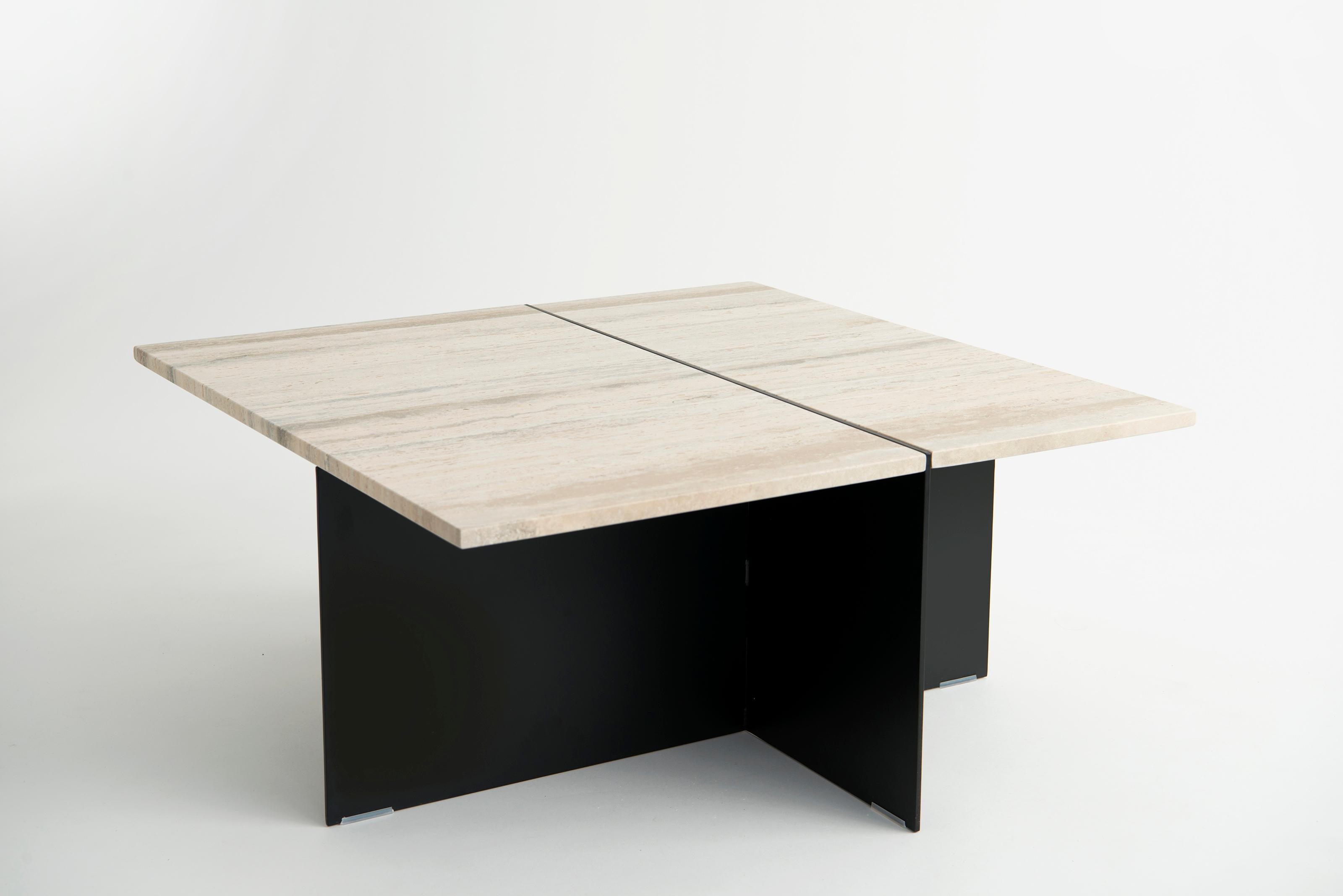 Américain Table basse carrée Division de Phase Design en vente