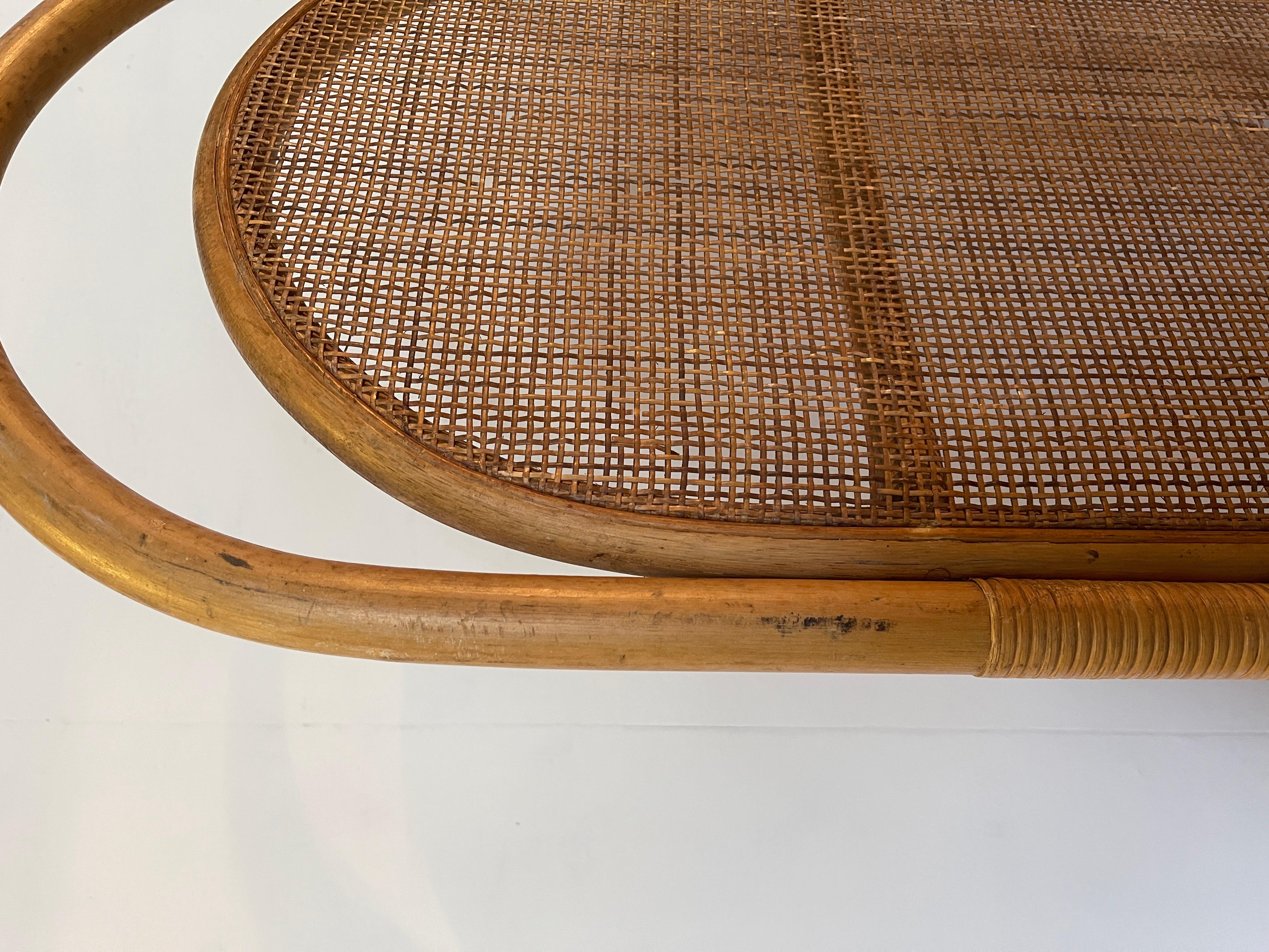 20th Century Divisirio italiano in rattan e vimini vintage anni '80 en vente