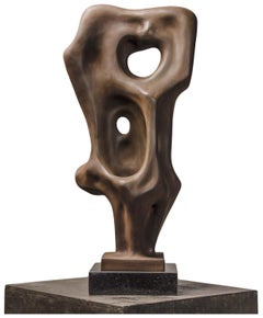 Echoes of Stillness, Aged Iron Skin over Stone Composite Granite Base "In Stock"