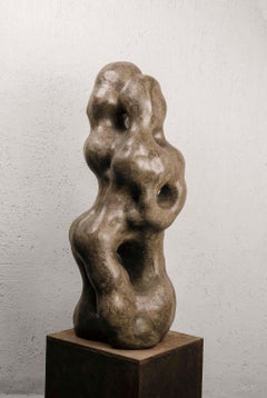 Inseparabile, bronzo ossidato su base di pietra composita in granito "In magazzino".