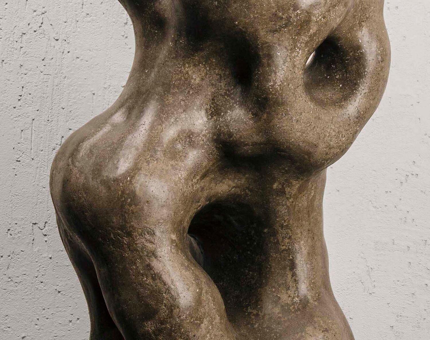 Inseparable, Oxidised Bronze over Stone Composite Granite Base 