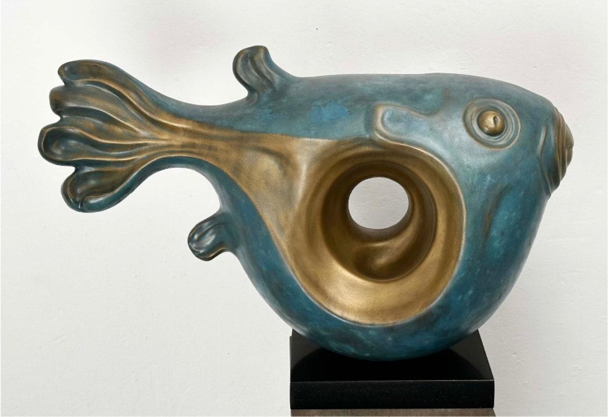 Piscine, patinierte Bronze, Granit-Komposit aus oxidierter Bronze und oxidierter Bronze, Granit „Auf Lager“