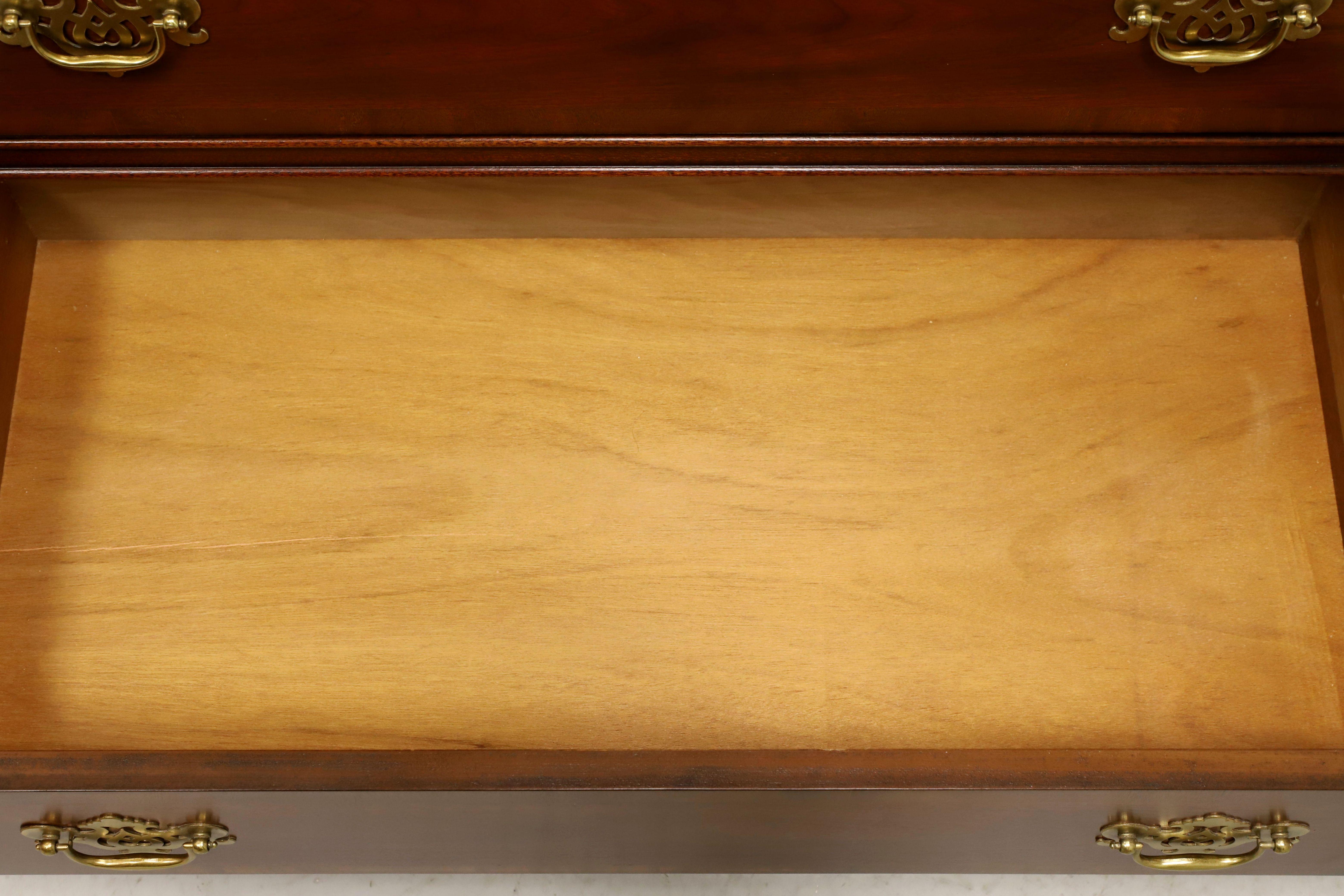 DIXIE Banded Mahogany Chippendale Chest of Six Drawers - A For Sale 1