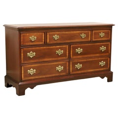DIXIE Banded Mahogany Chippendale Triple Dresser