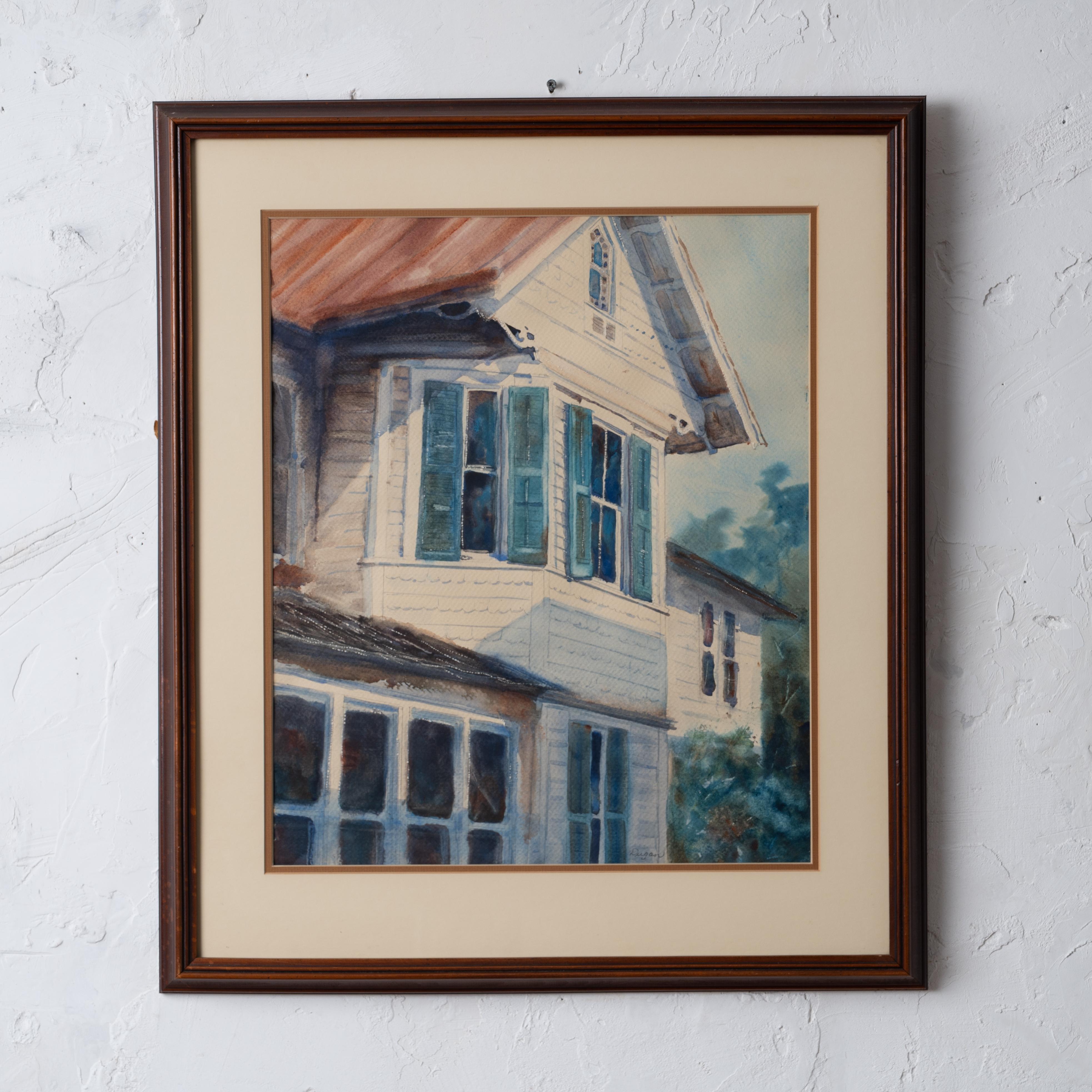 Dixie Dugan
(Américain, né en 1928)

Une aquarelle sur papier représentant une maison historique de Caroline du Sud, réalisée par l'artiste de Myrtle Beach.

vue : 17 par 20 ¾ pouces
cadre : 25 x 29 pouces

