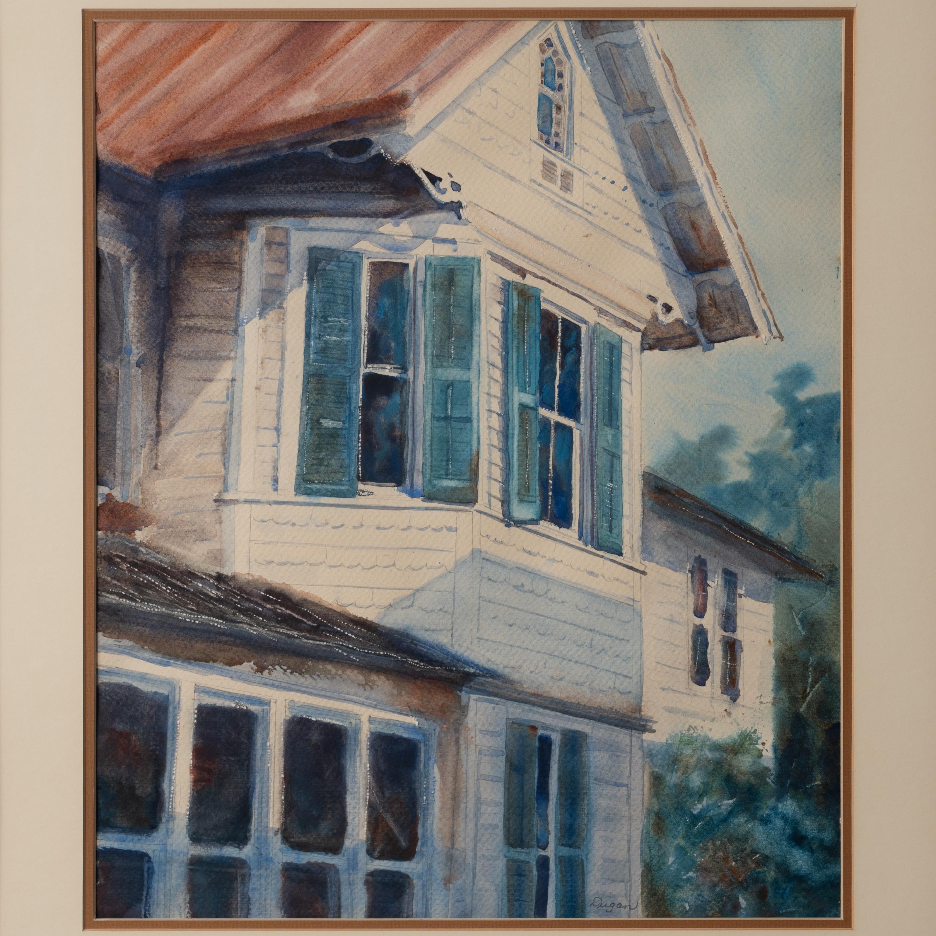Américain Dixie Dugan - Aquarelle de Caroline du Sud en vente