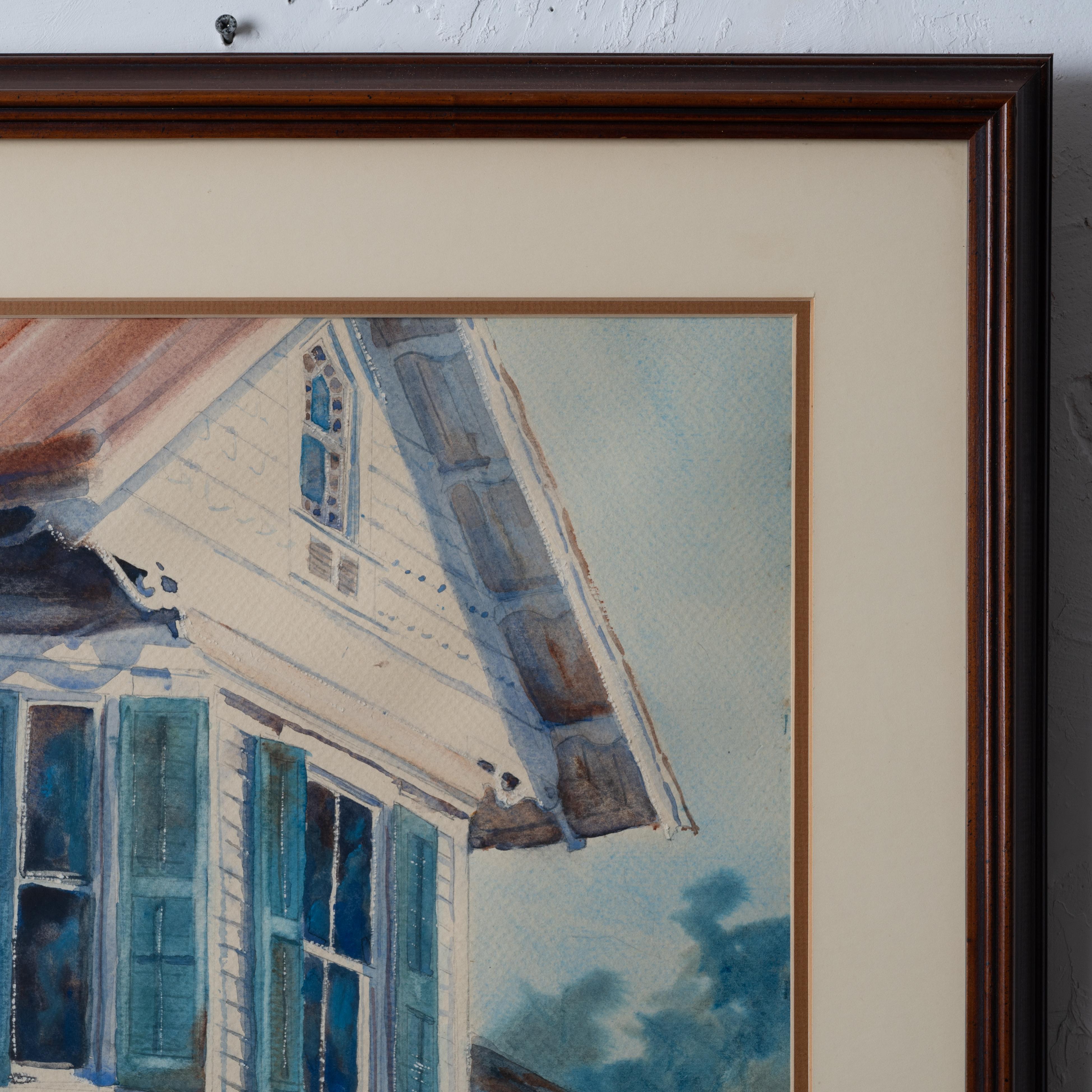 Dixie Dugan - Aquarelle de Caroline du Sud Bon état - En vente à Savannah, GA