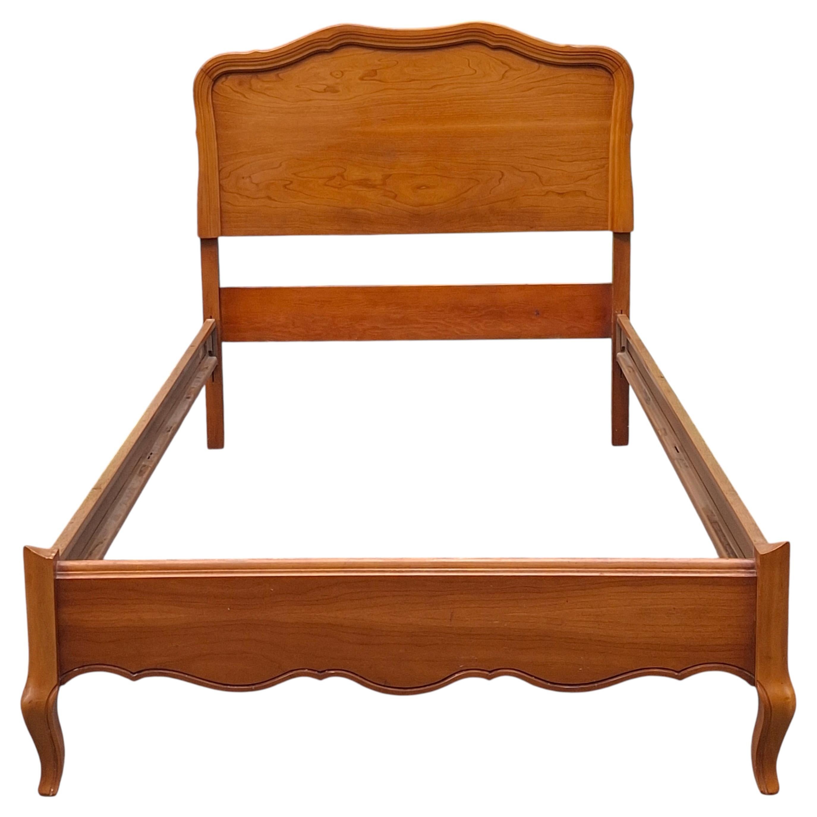 Dixie Furniture French Provincial Style Maple Twin Size Bedframe For Sale