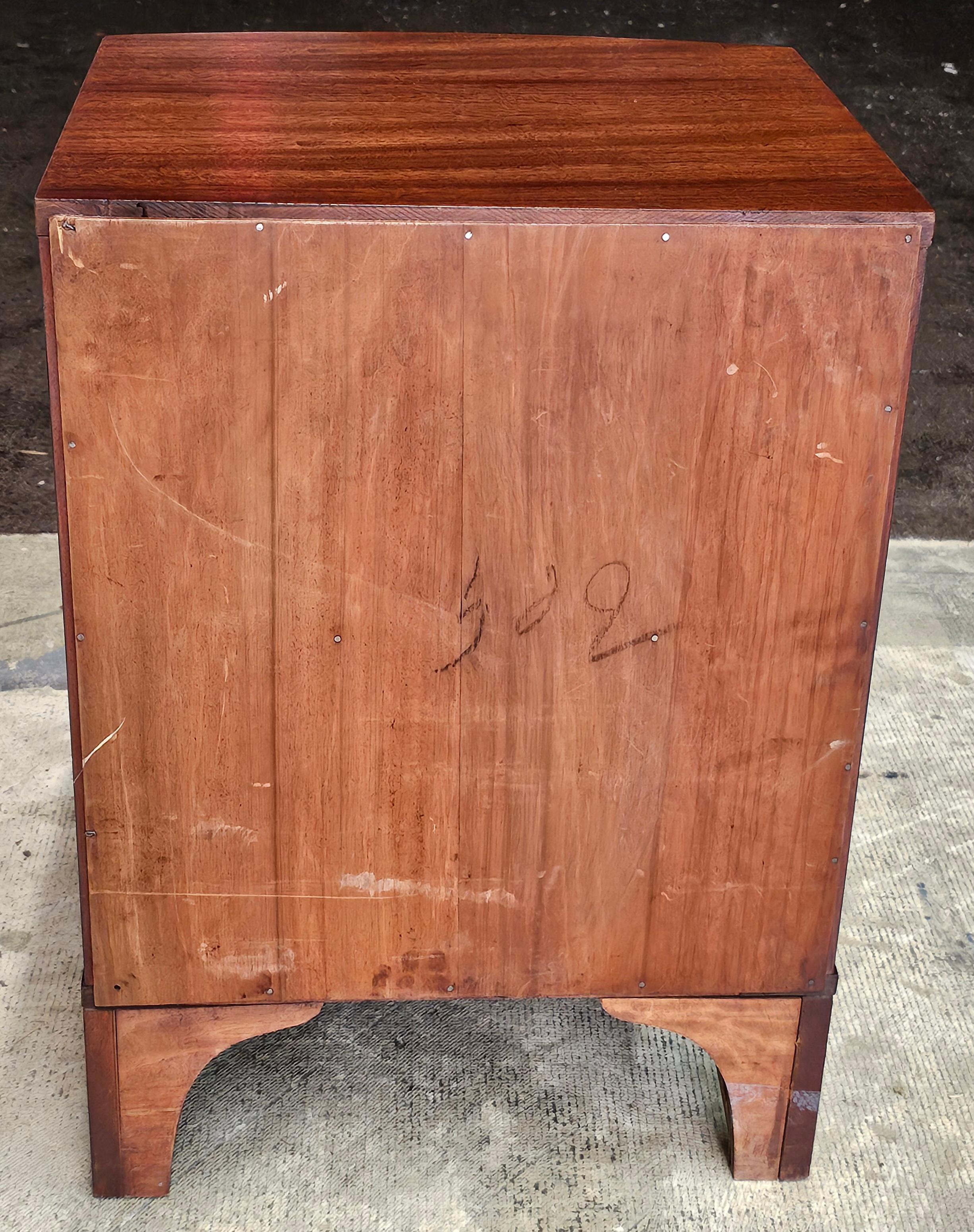 Dixie Furniture Satin Mahogany Two-Drwer Tiered Bedside Table Nightstand For Sale 3