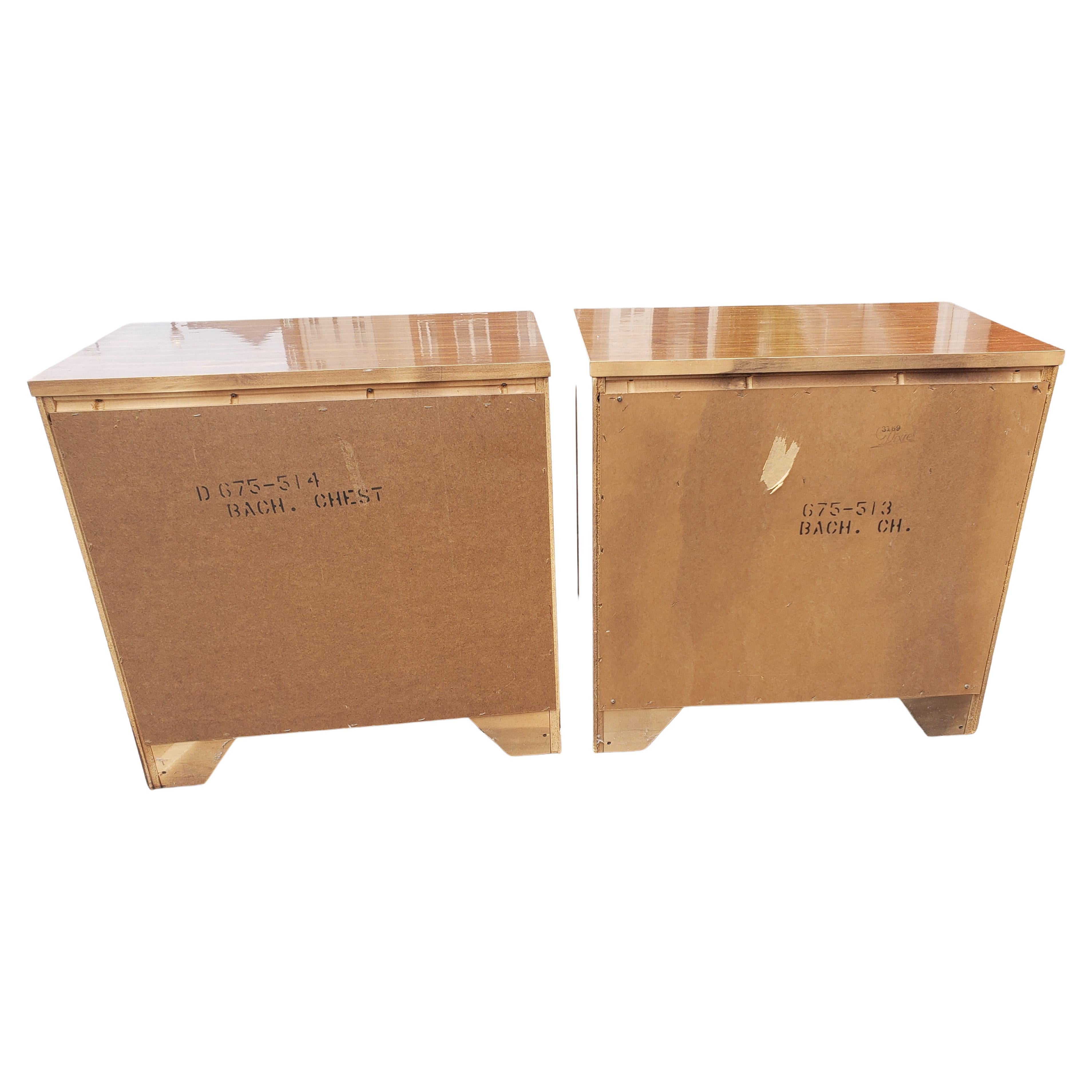 Brass Dixie Furniture Saybrook Maple Chest Cabinet, a Pair For Sale