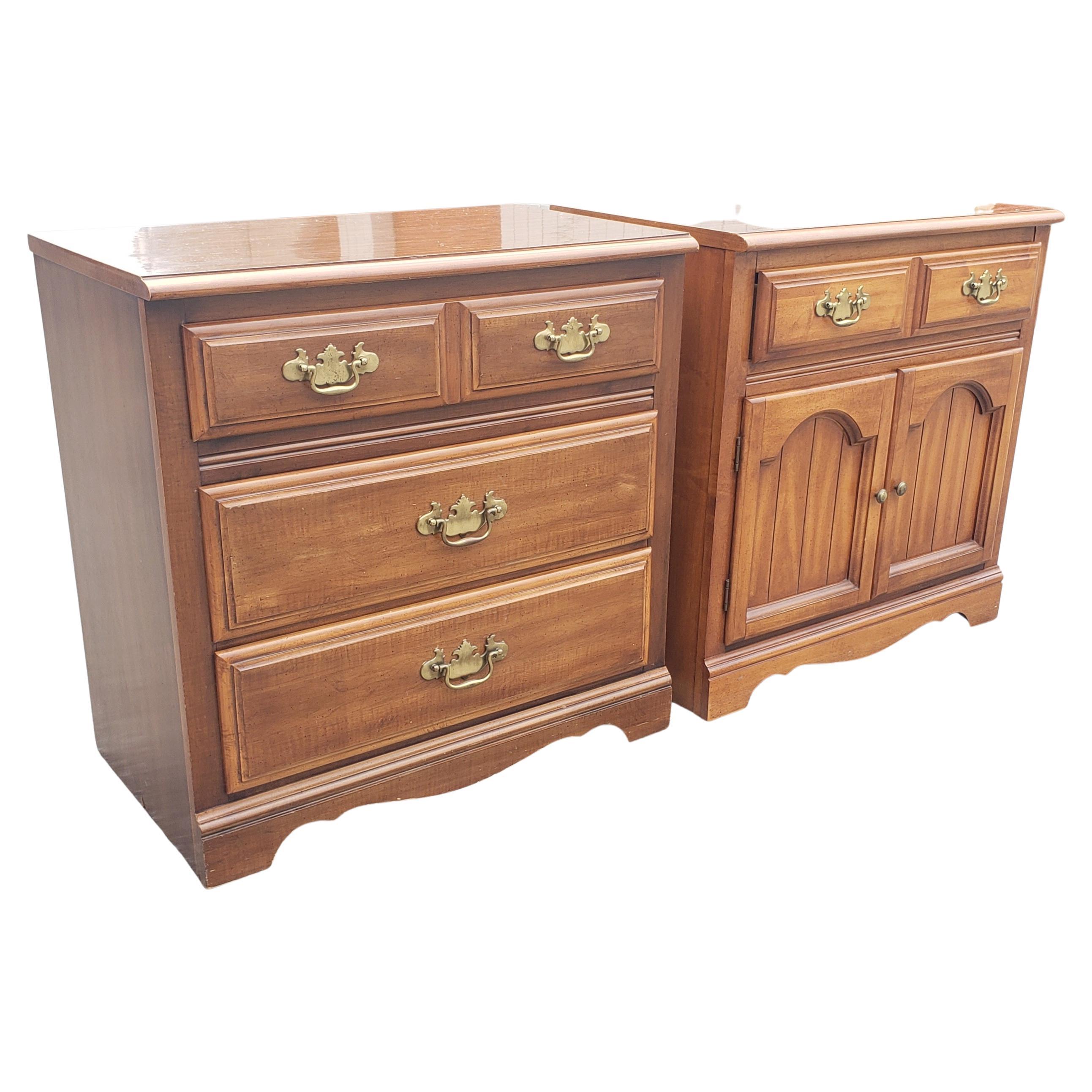 Modern Dixie Furniture Saybrook Maple Chest Cabinet, a Pair For Sale