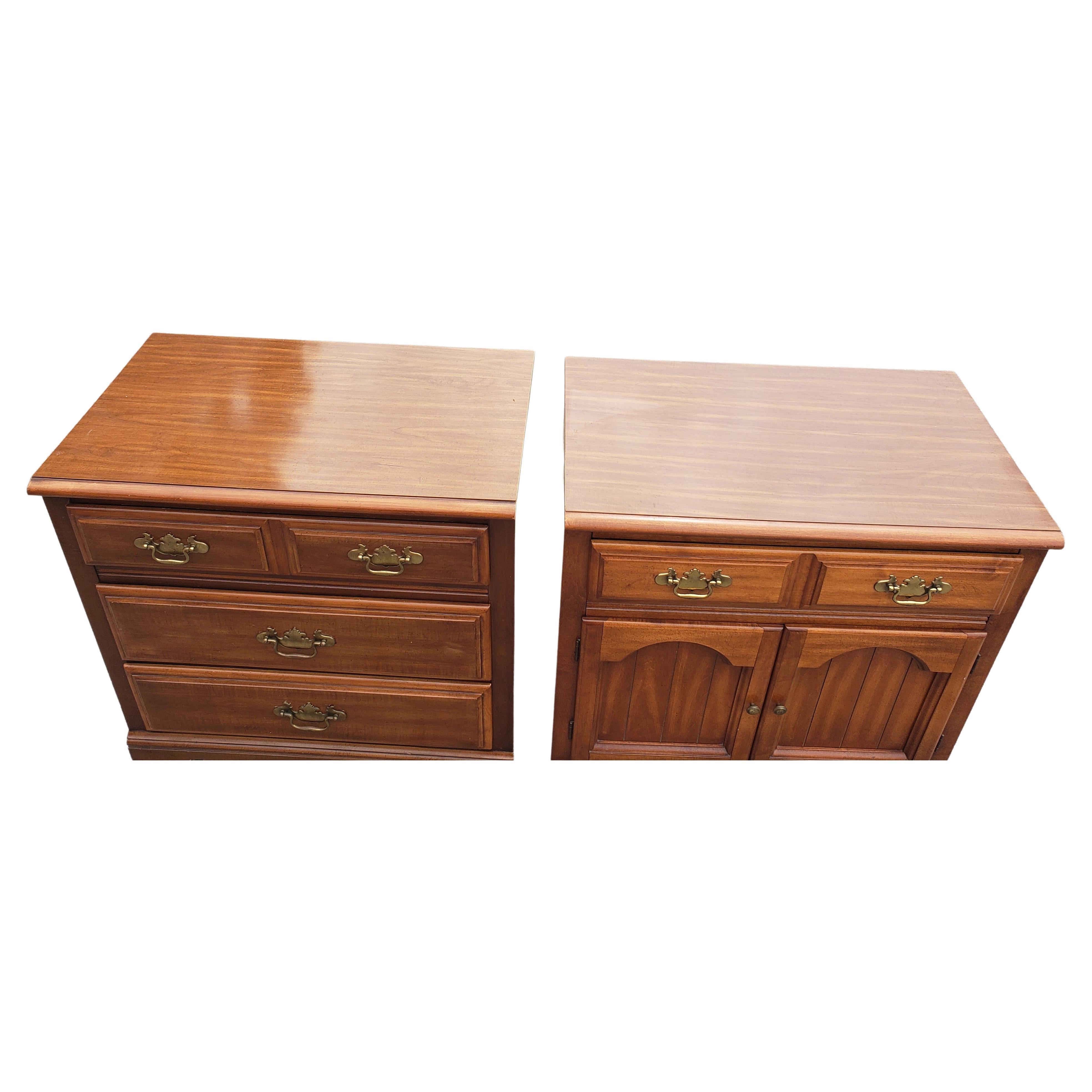 American Dixie Furniture Saybrook Maple Chest Cabinet, a Pair For Sale