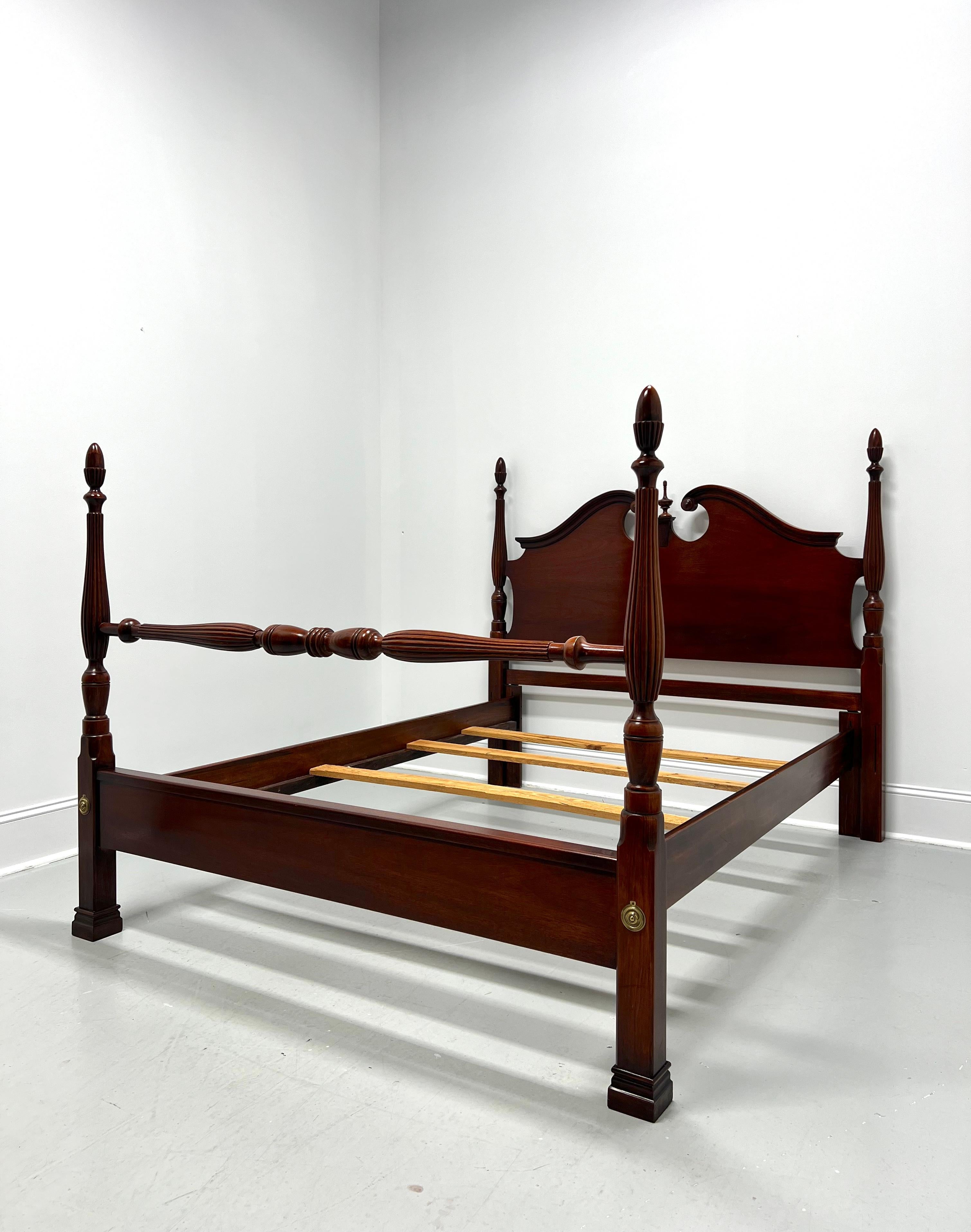 American DIXIE Mahogany Chippendale Queen or Full Size Four Poster Bed