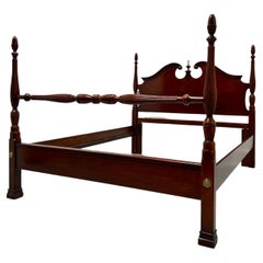 Vintage DIXIE Mahogany Chippendale Queen or Full Size Four Poster Bed