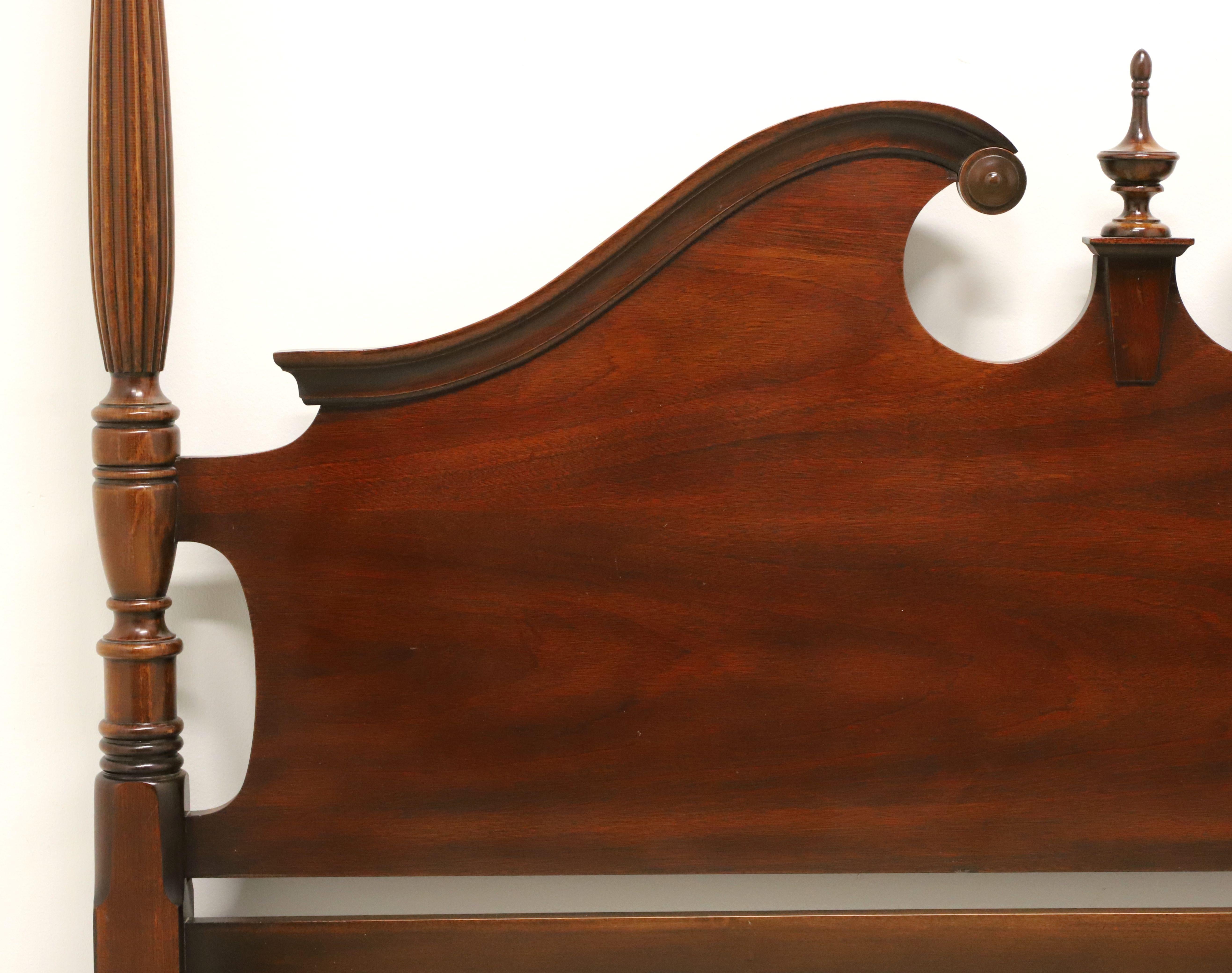 DIXIE Mahogany Chippendale Queen Size Four Poster Bed In Good Condition In Charlotte, NC