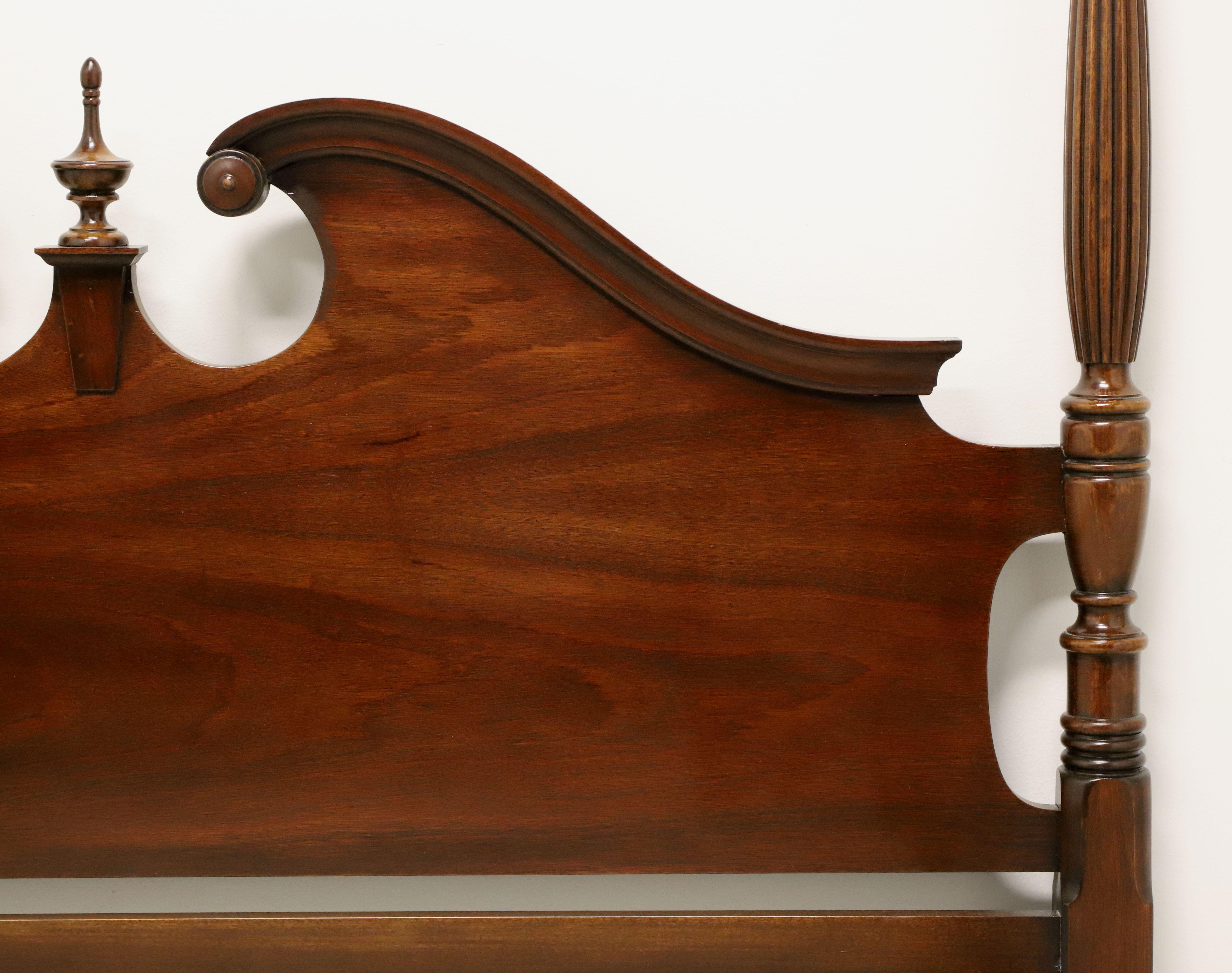 20th Century DIXIE Mahogany Chippendale Queen Size Four Poster Bed