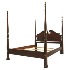 DIXIE Mahogany Chippendale Queen Size Four Poster Bed