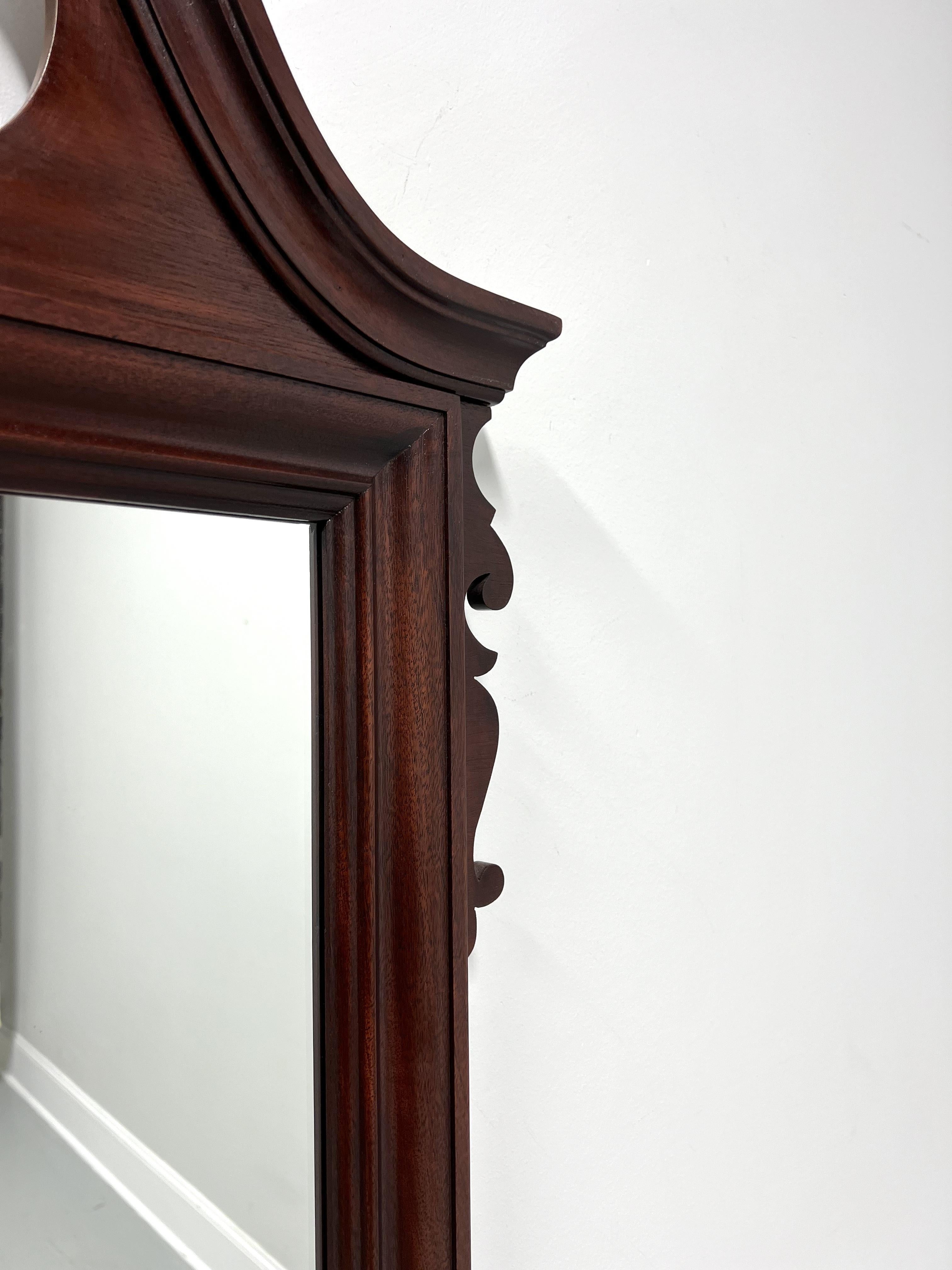 20th Century DIXIE Mahogany Chippendale Style Carved Wall Mirror For Sale