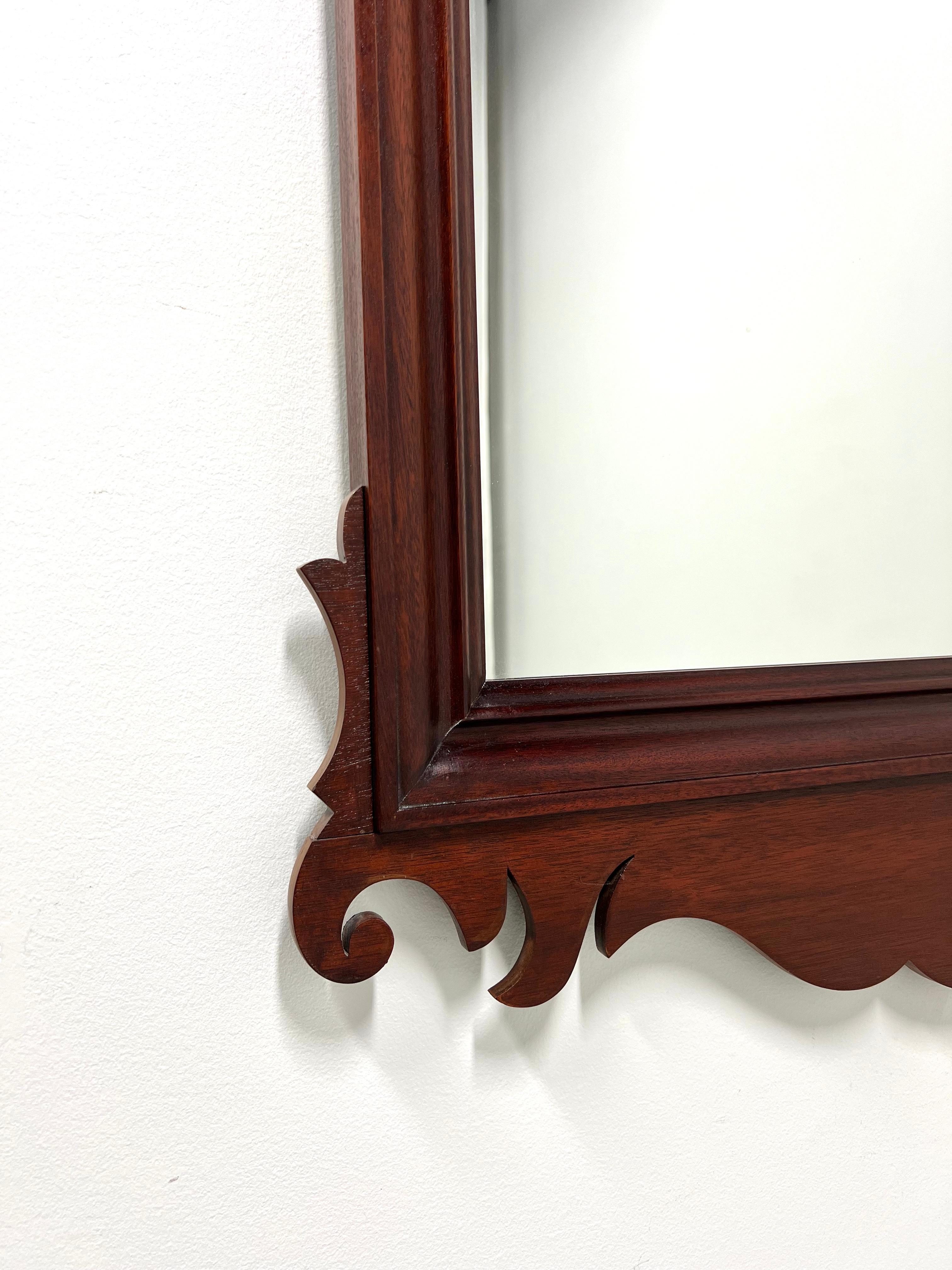 DIXIE Mahogany Chippendale Style Carved Wall Mirror For Sale 1
