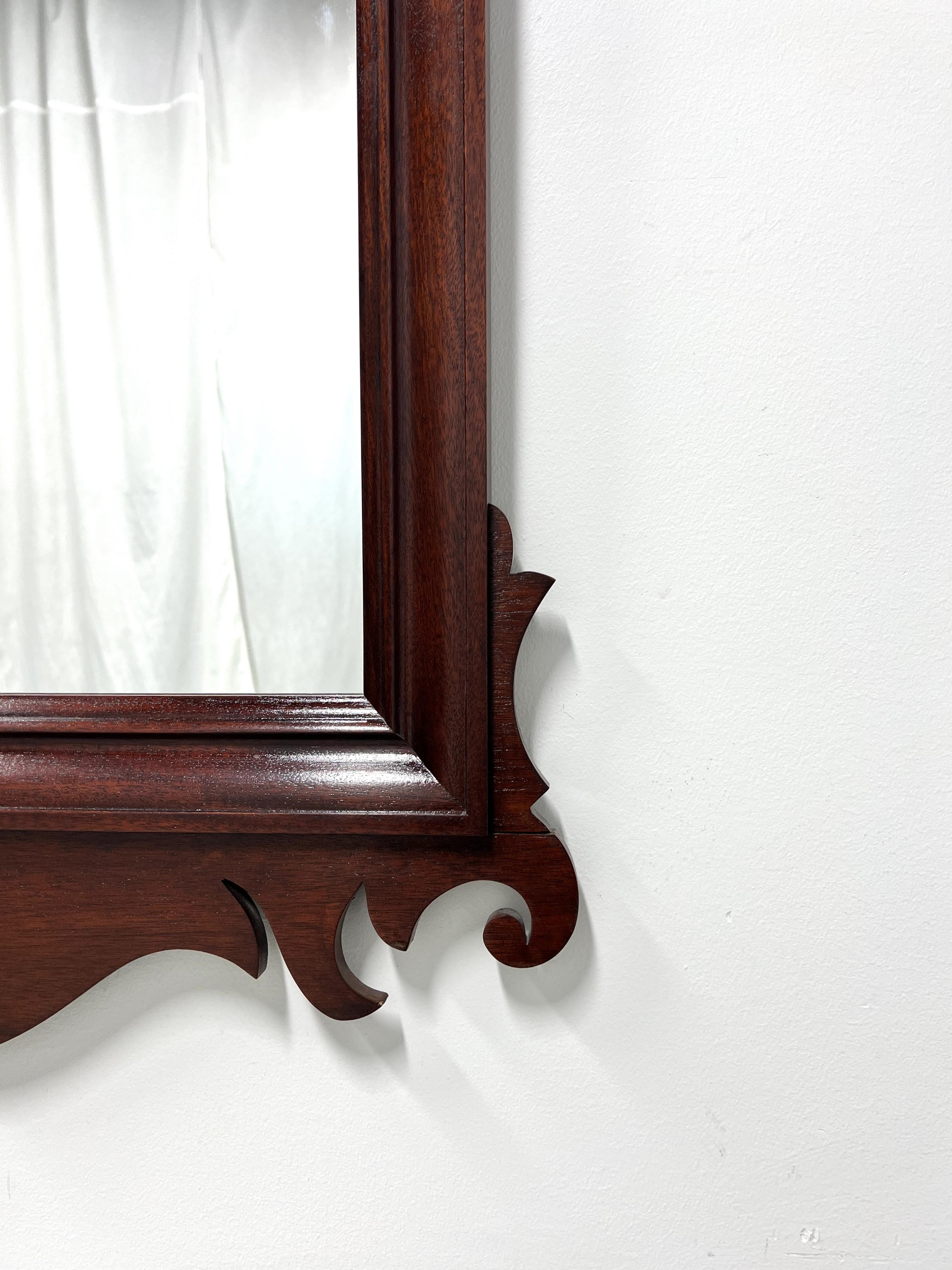DIXIE Mahogany Chippendale Style Carved Wall Mirror For Sale 2