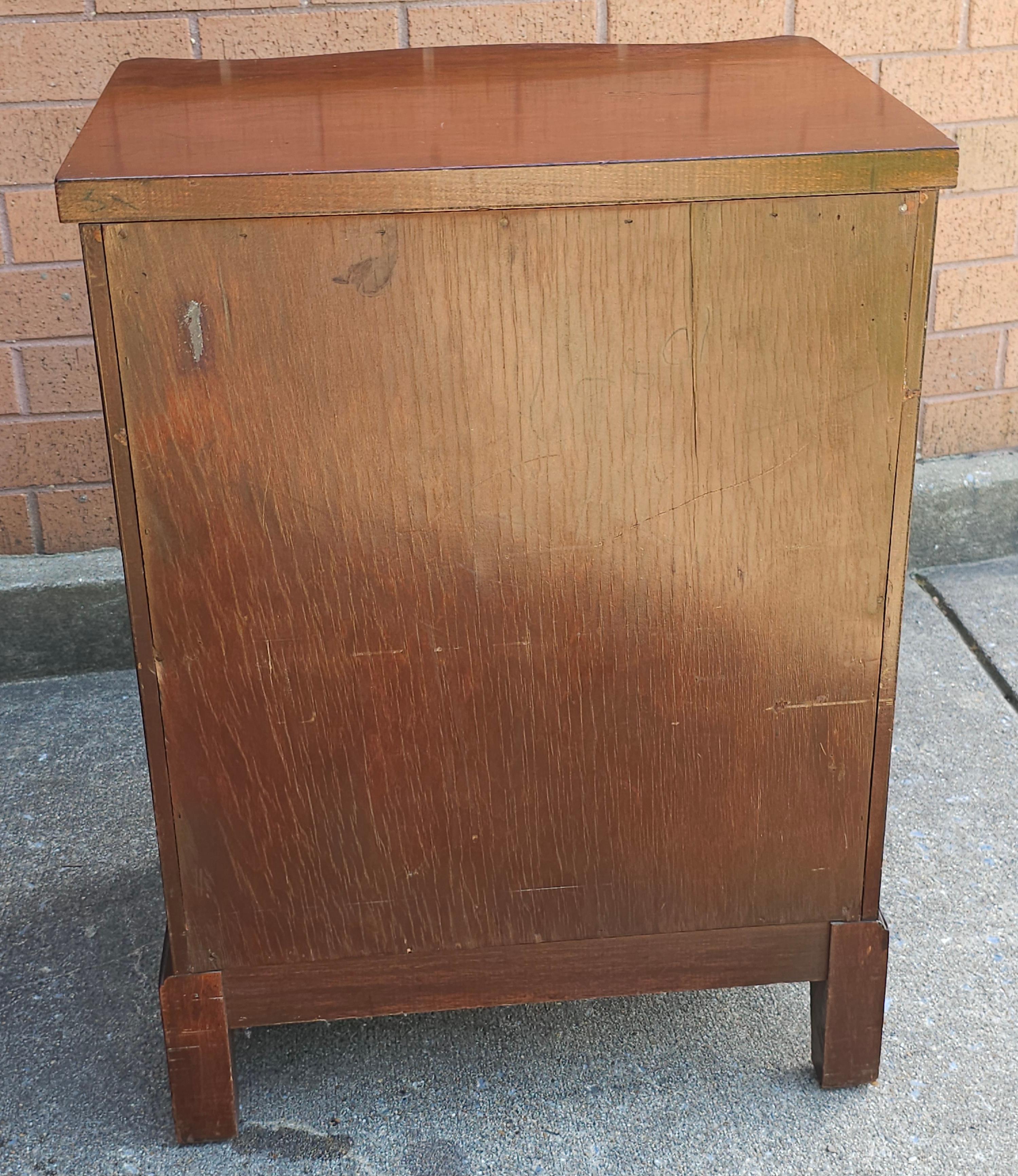 Dixie Mid-Century Federal Style Mahogany Bedside Chest of Drawers, Pair 4