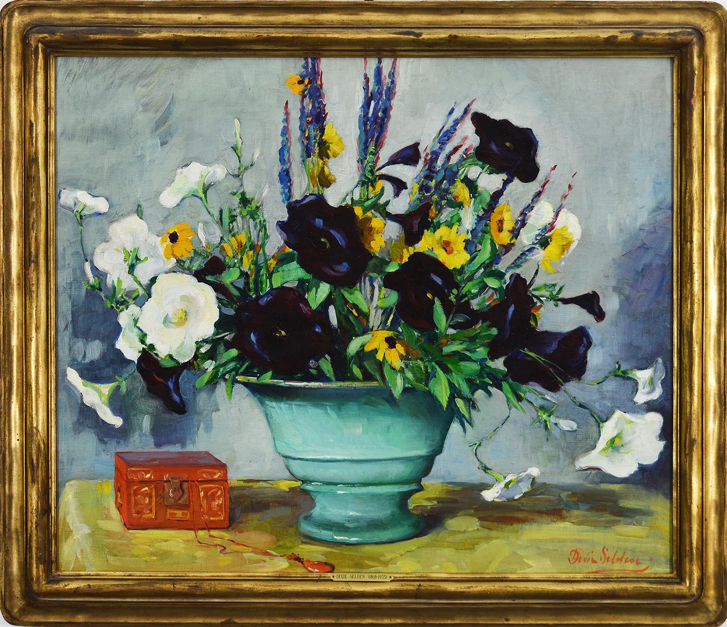 Dixie Selden Still-Life Painting - Petunias, 1929