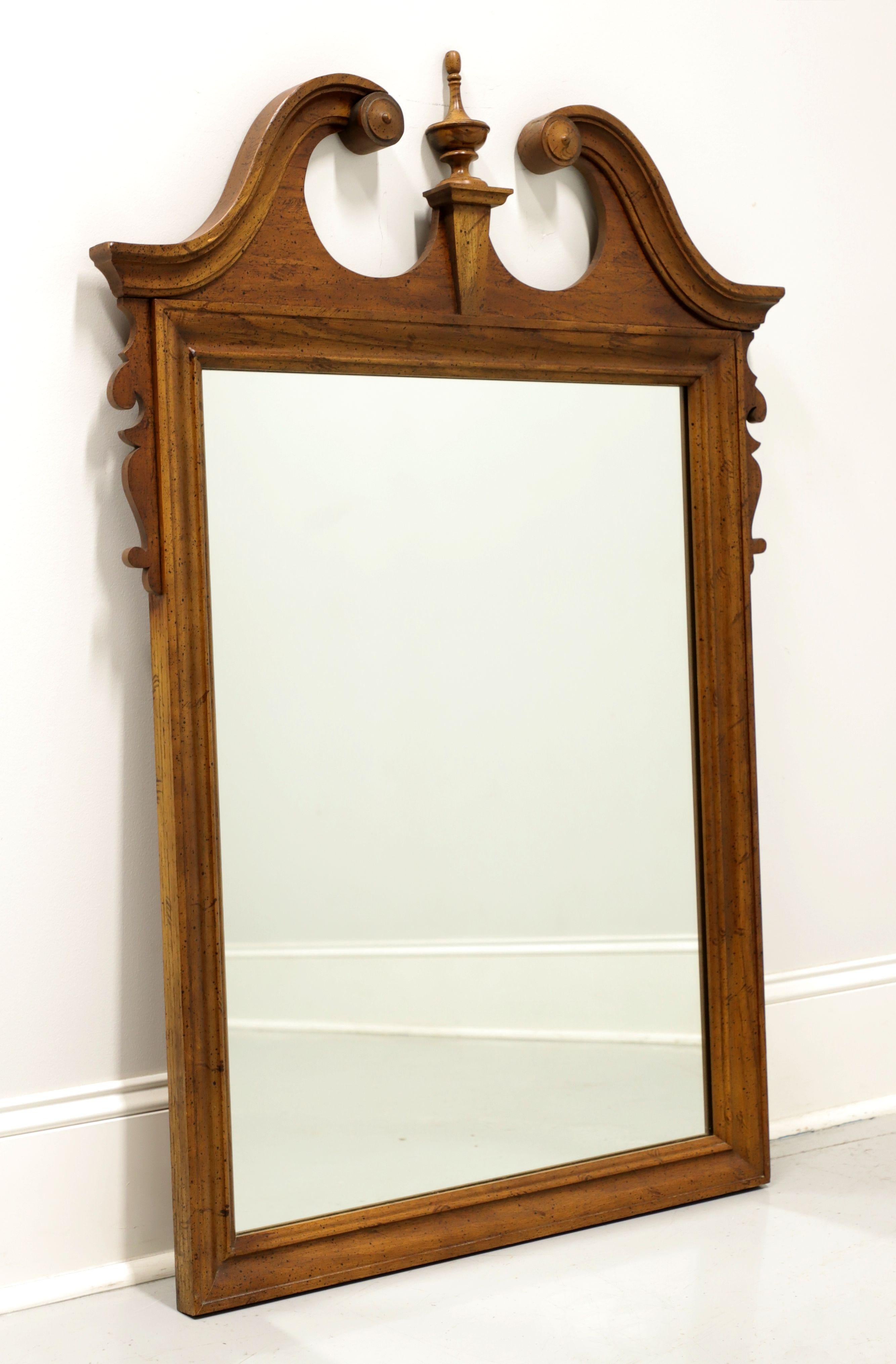 DIXIE Sheffield Manor Pecan Chippendale Style Wall Mirror For Sale 5