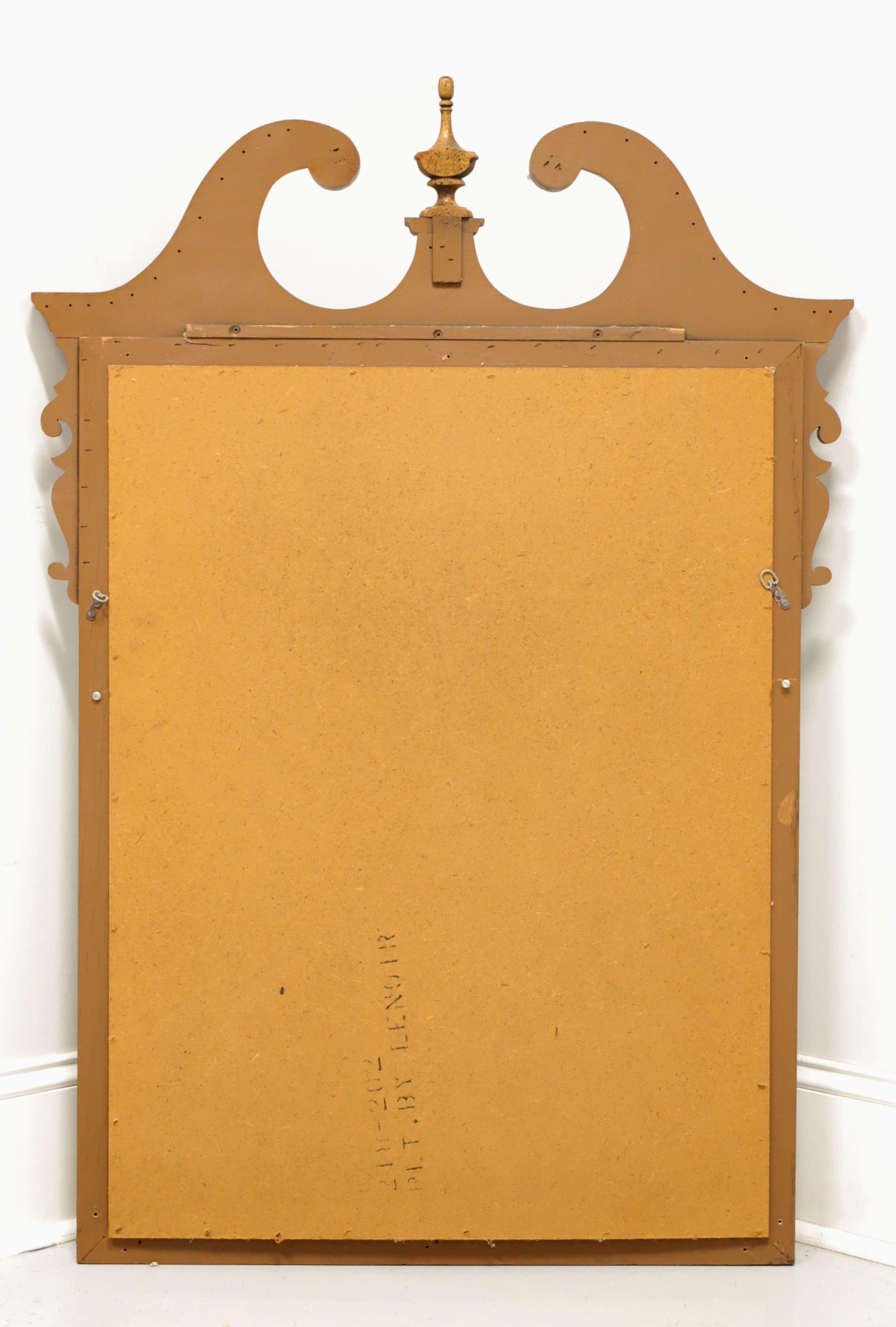 DIXIE Sheffield Manor Pecan Chippendale Style Wall Mirror For Sale 3