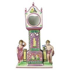 Antique Dixon and Austin Watch Stand Decorated in Pink Splash Luster