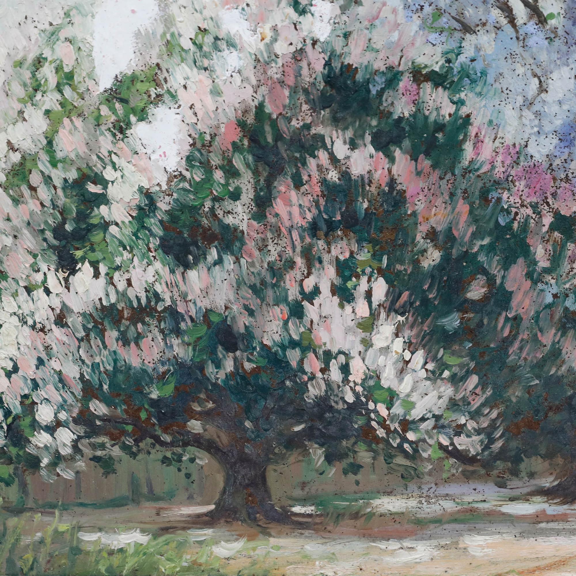 Dixon Copes (1914-2002) - École australienne, huile sous Jacaranda Trees en vente 2